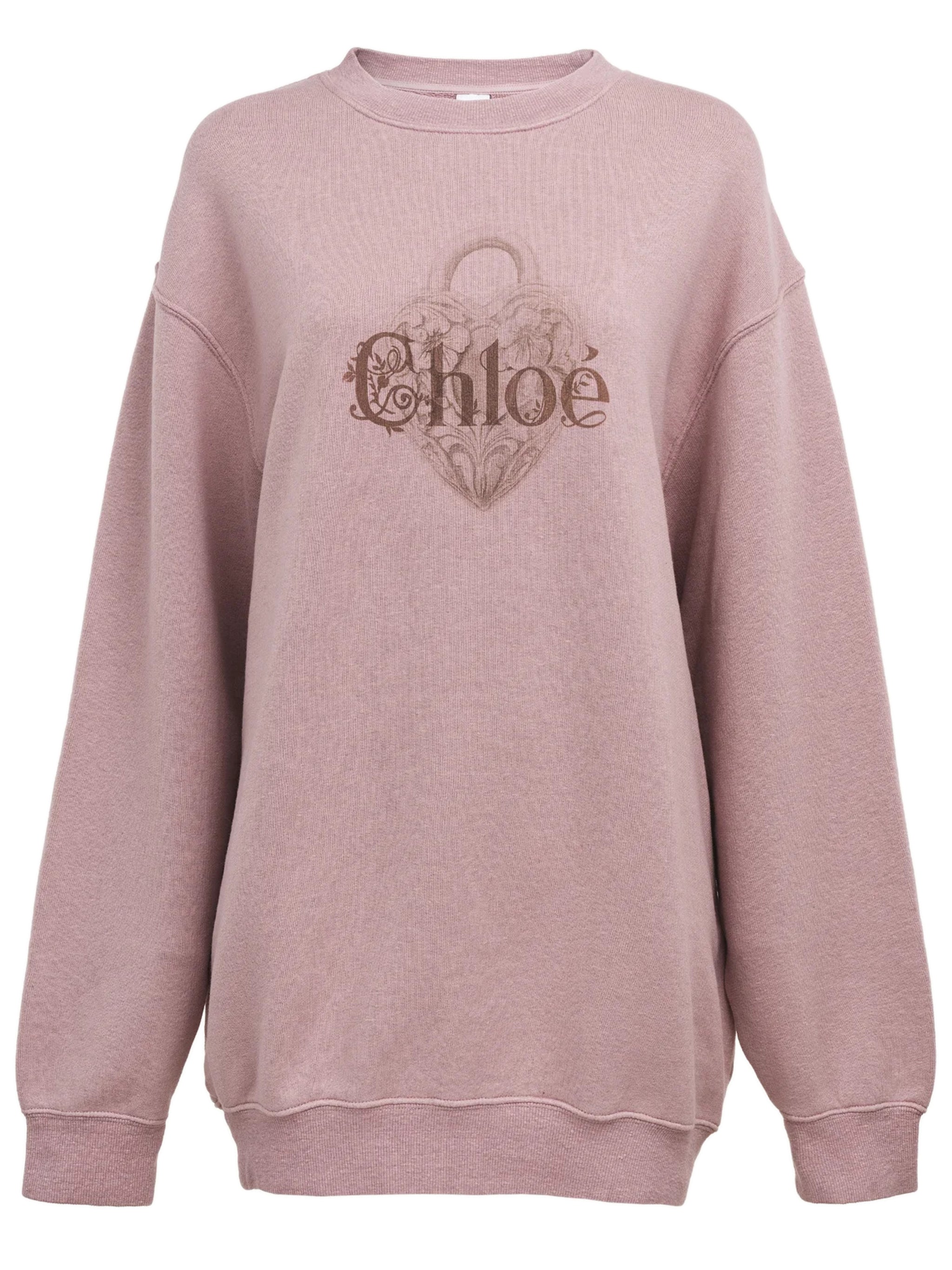 CHLOÉ Oversized Logo Heart-Lock Sweater - Size S