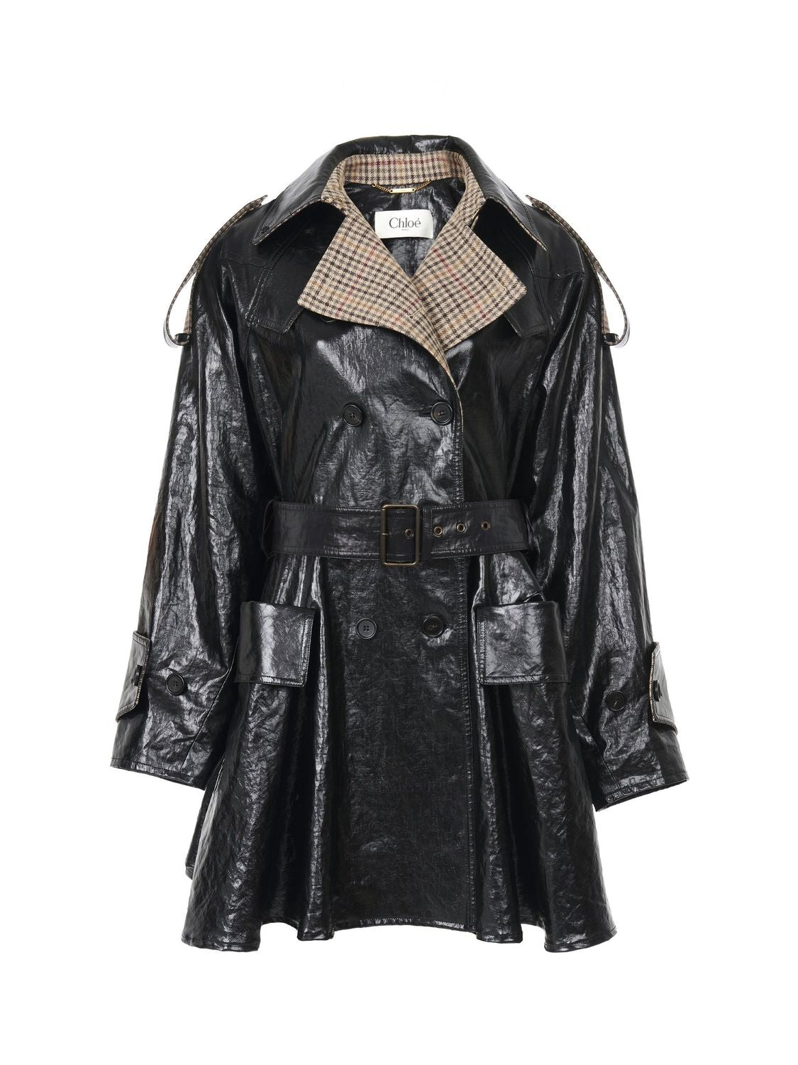 CHLOÉ Mini Coated Linen Trench Jacket