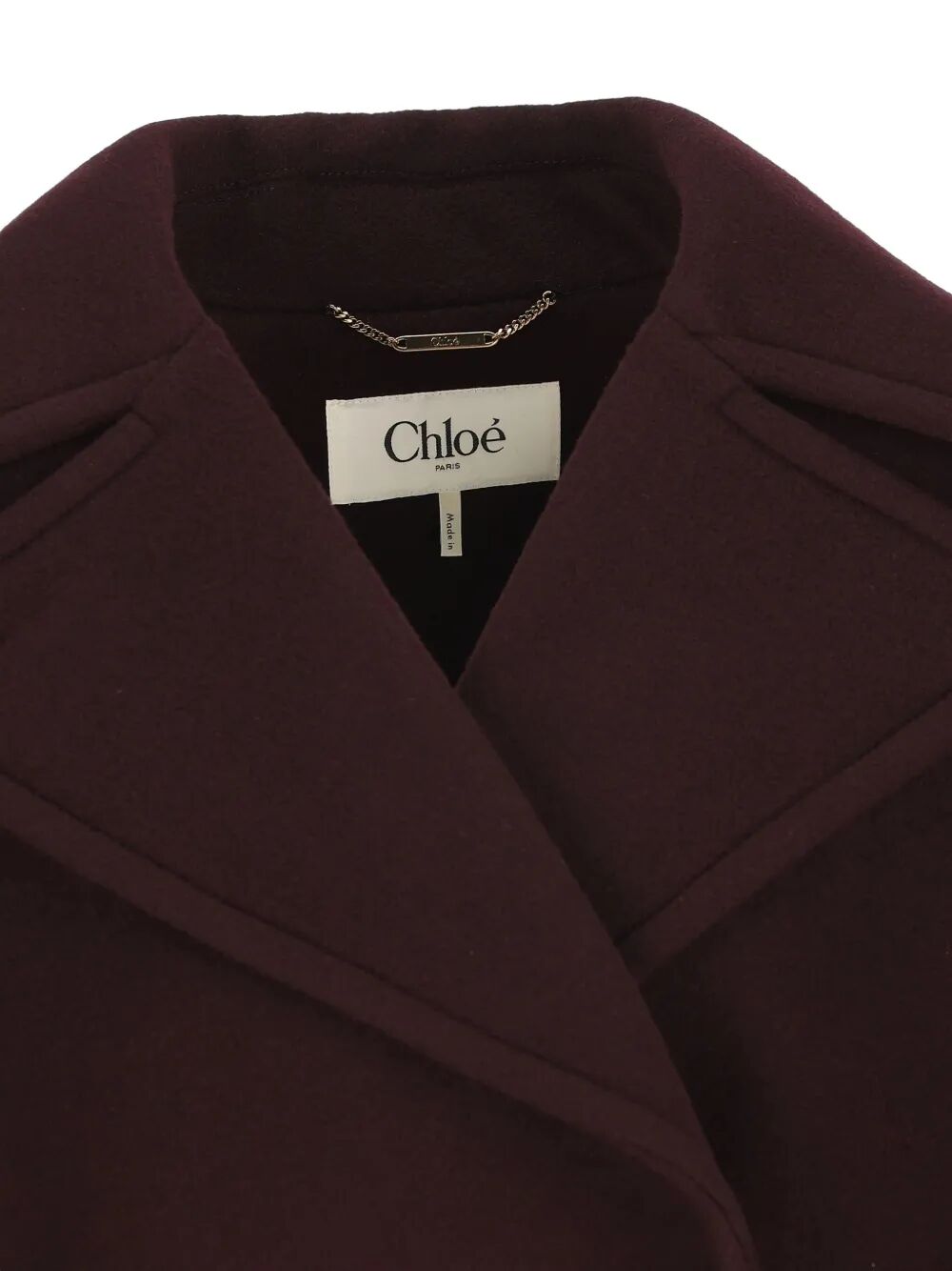 CHLOÉ Short Double-Breasted Wool Jacket (Size 36)