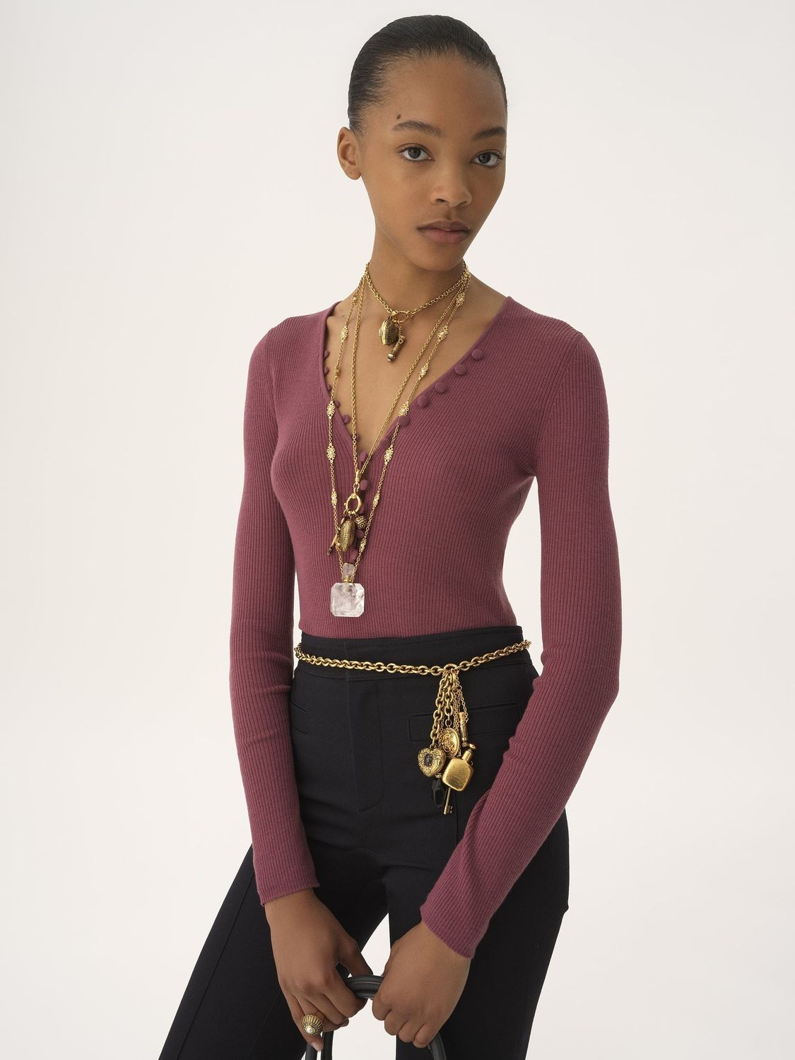 CHLOÉ Wool Top for Women - Fall/Winter 2025