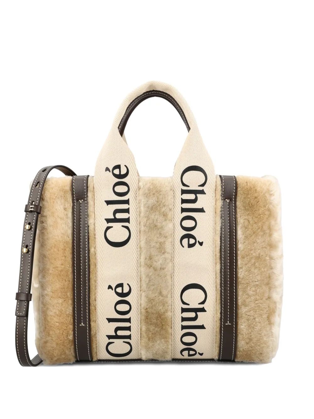 CHLOÉ Mini Faux Fur Tote Handbag
