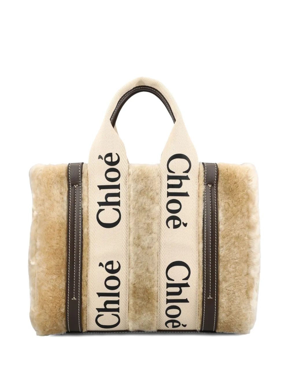 CHLOÉ Mini Faux Fur Tote Handbag