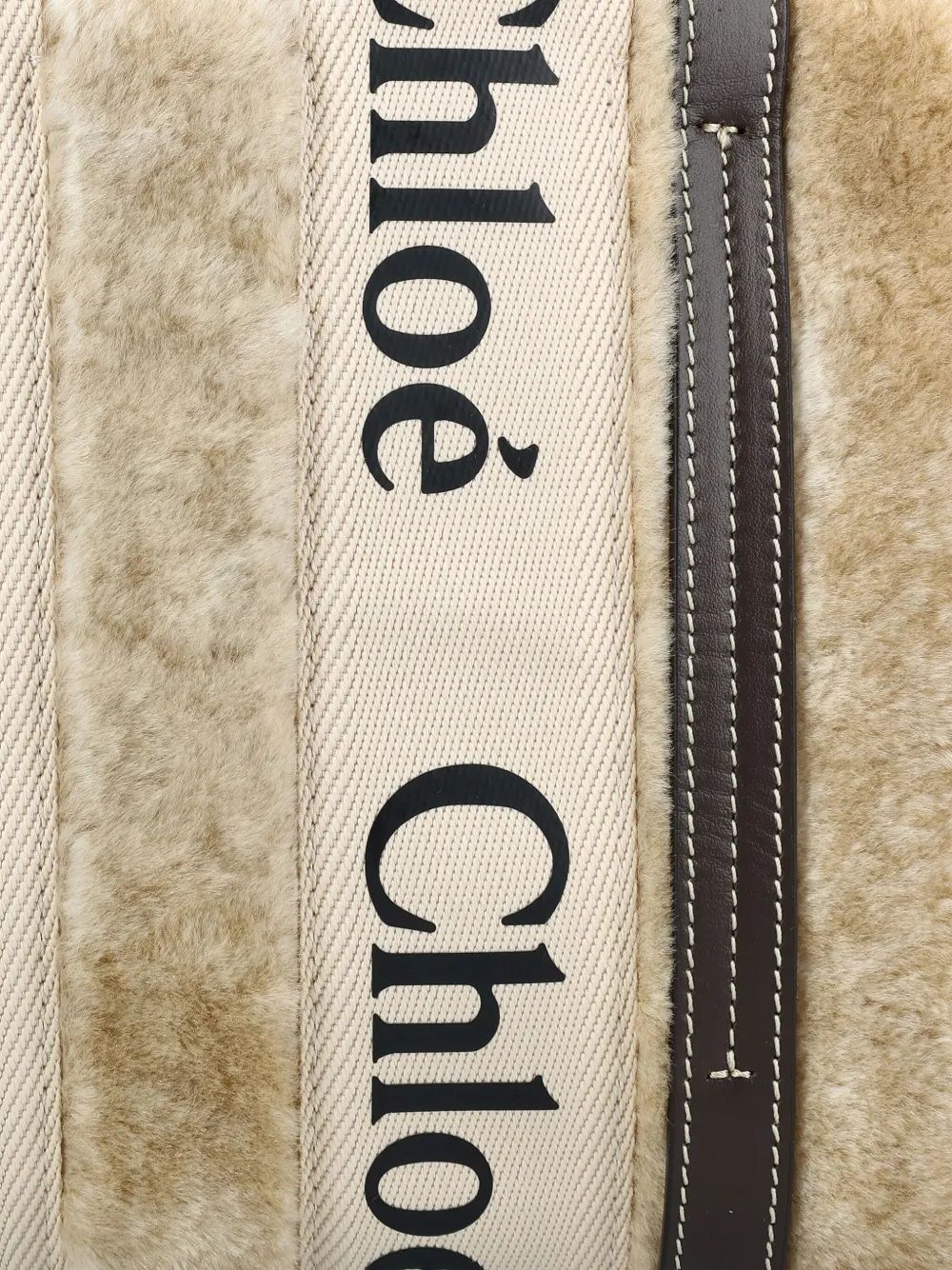 CHLOÉ Mini Faux Fur Tote Handbag