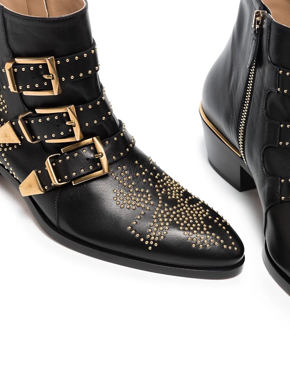 CHLOÉ Embellished Nappa Leather Susanna Ankle Boots