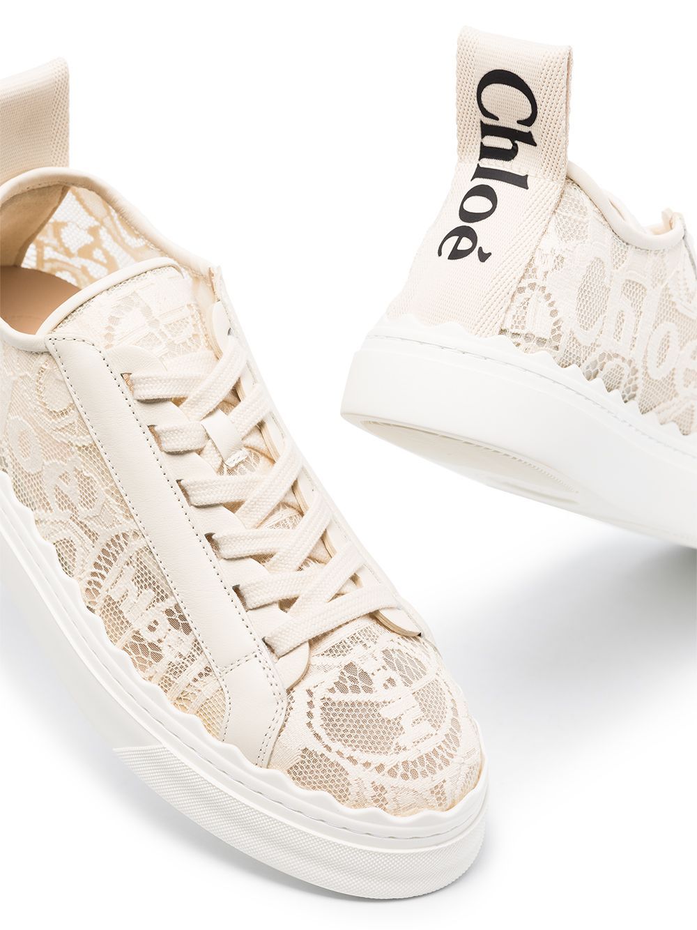 CHLOÉ Lace-Detail Low-Top Sneakers for Women