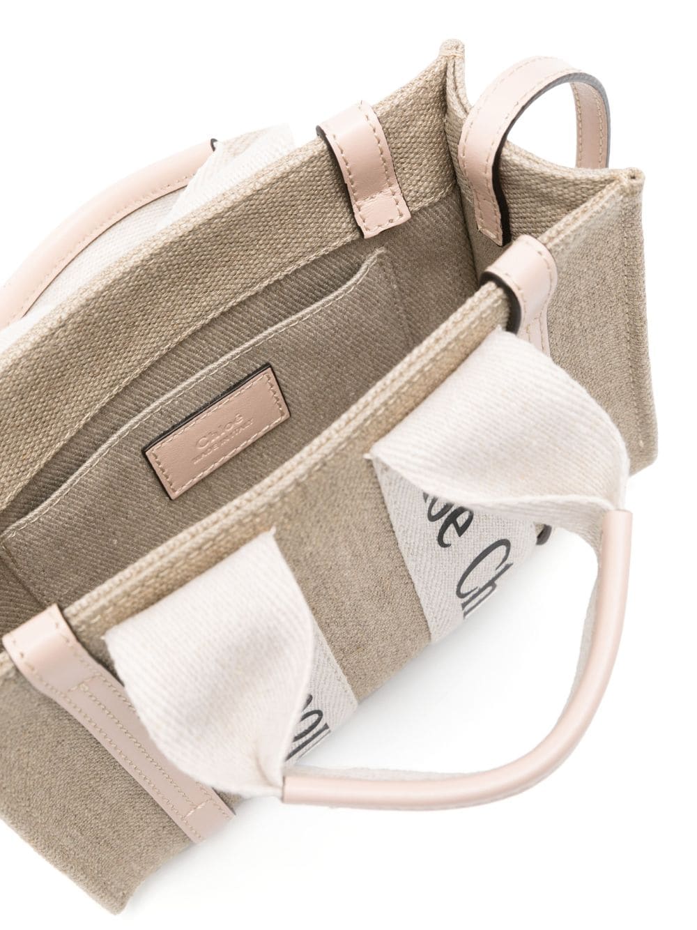 CHLOÉ Mini Linen Tote Handbag