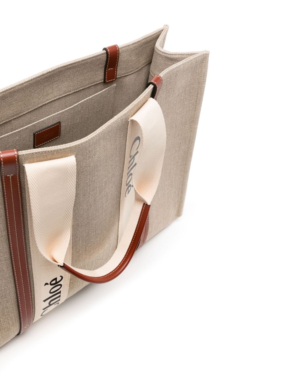 CHLOÉ Large Canvas Tote Handbag