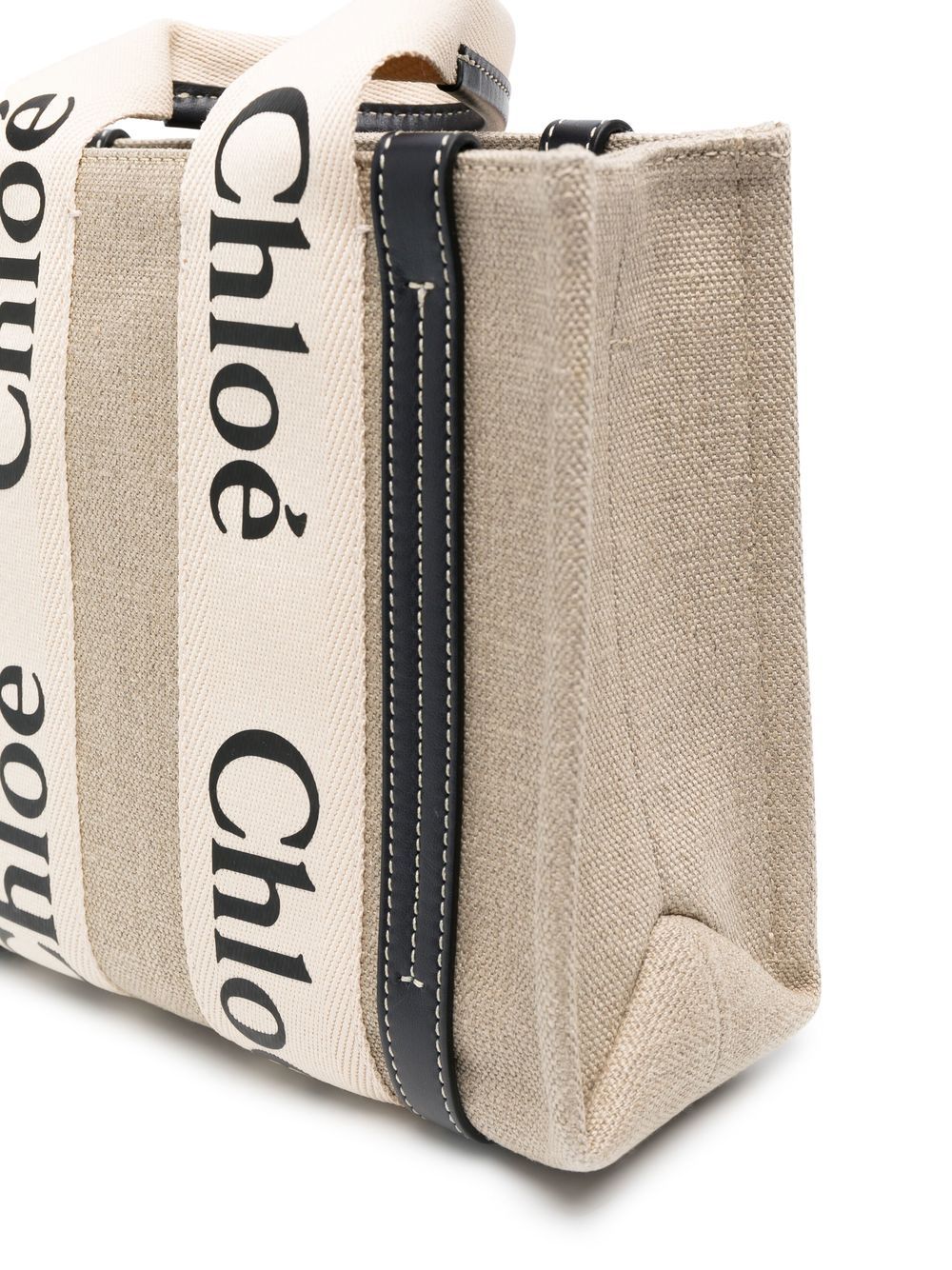 CHLOÉ Woody Small Canvas Tote Handbag