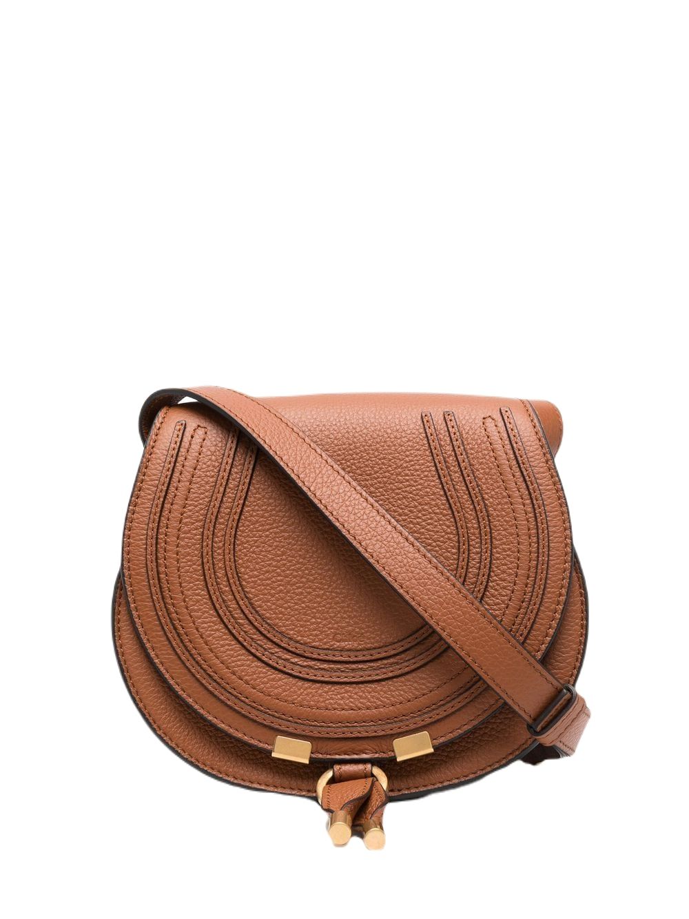 CHLOÉ Mini Saddle Handbag in Grained Leather