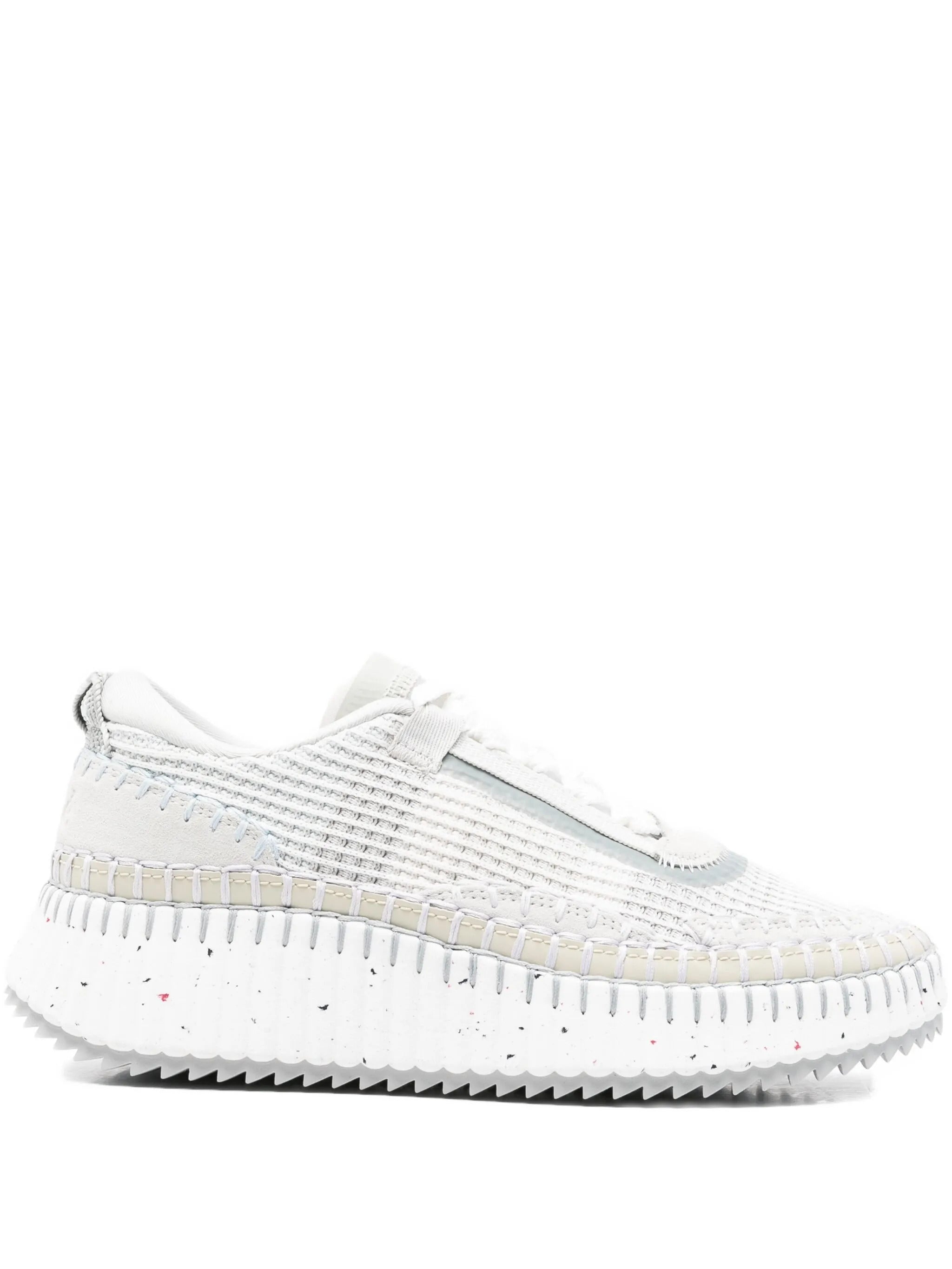 CHLOÉ Lace-Up Hand-Stitched Mesh Sneakers for Women