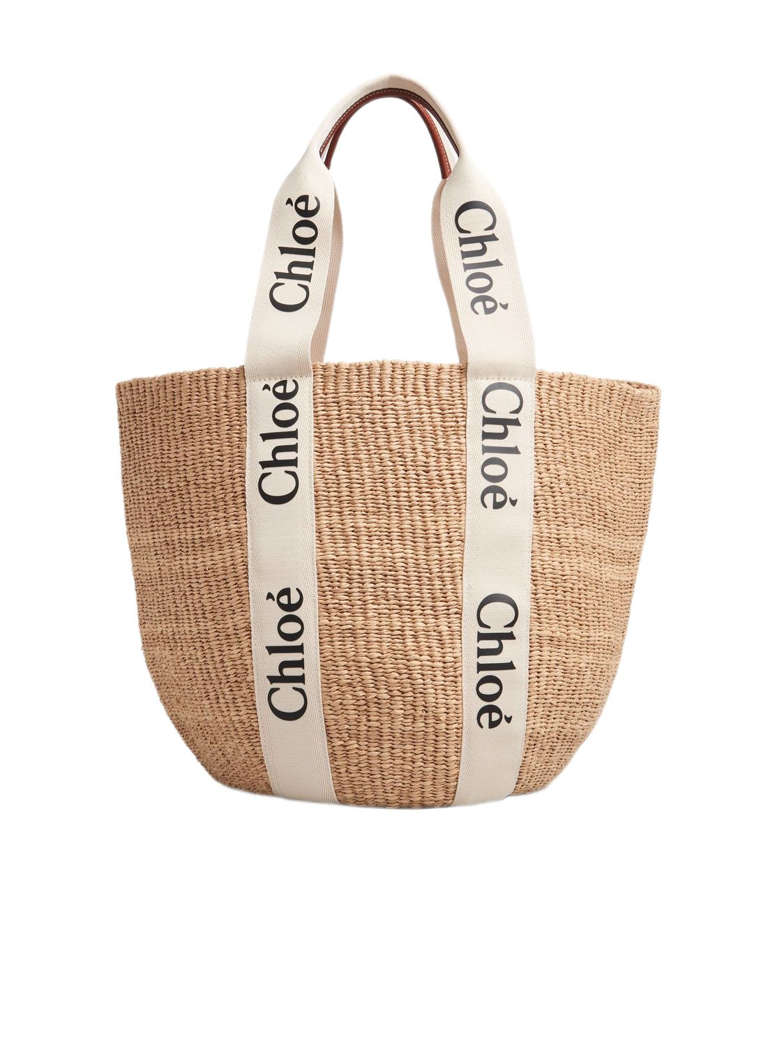 CHLOÉ Large Logo Strap Tote Handbag