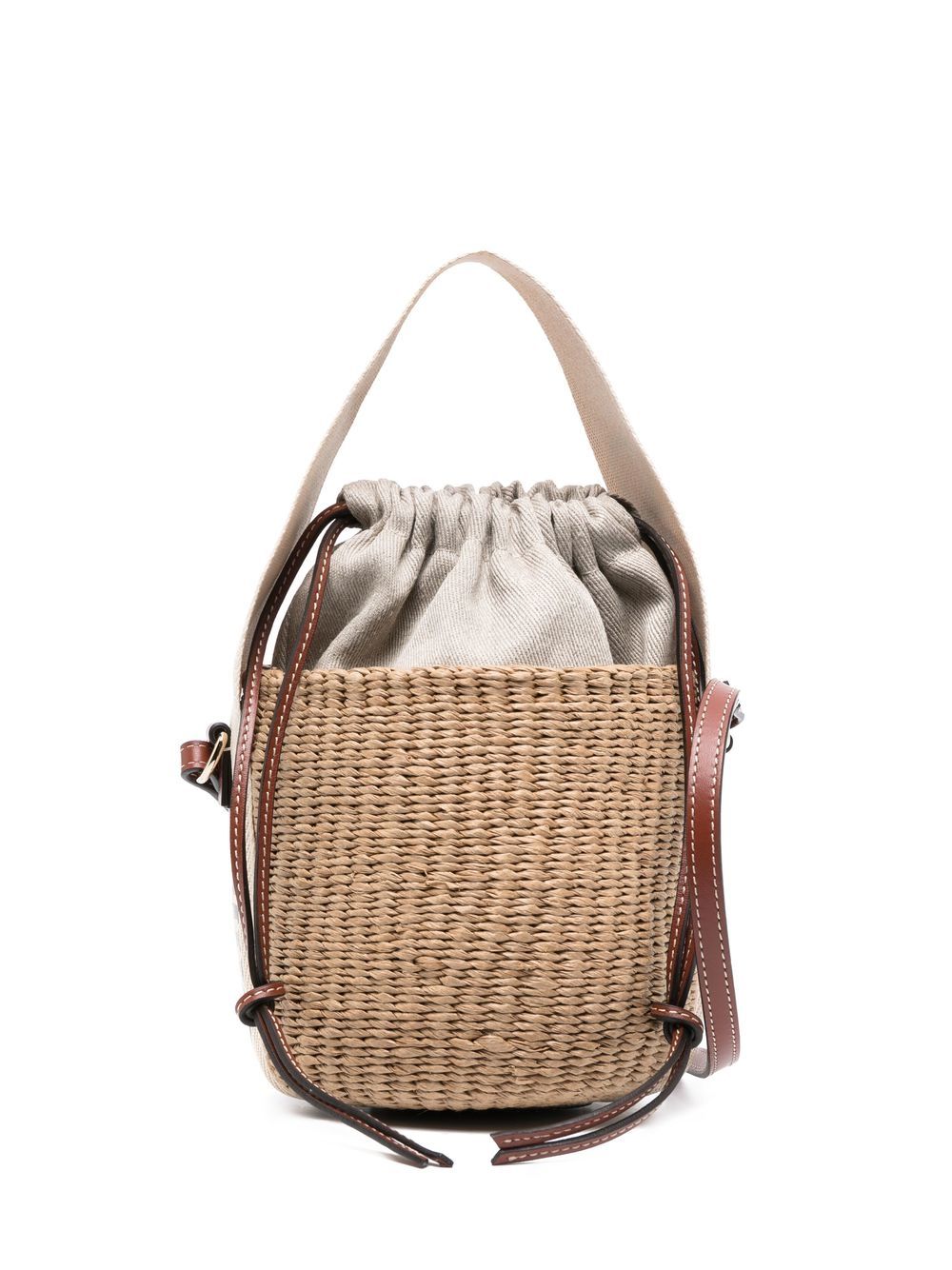 CHLOÉ Mini Straw Bucket Handbag