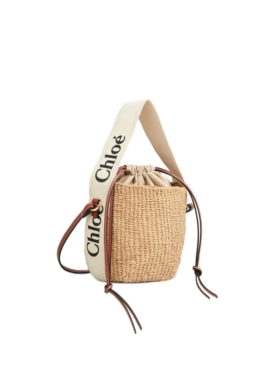 CHLOÉ Mini Woody Basket in Natural Fibers