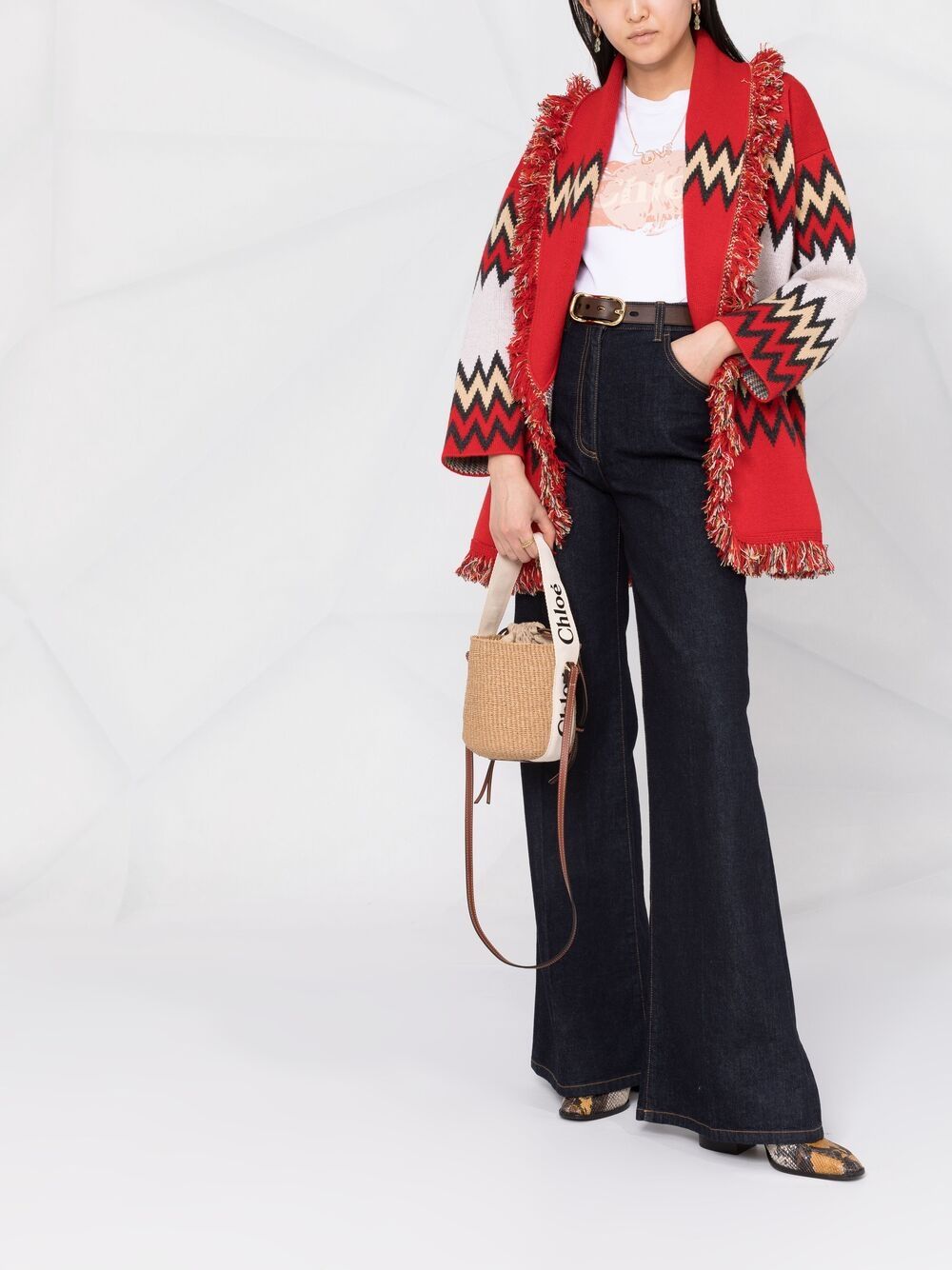 CHLOÉ Mini Woody Basket in Natural Fibers