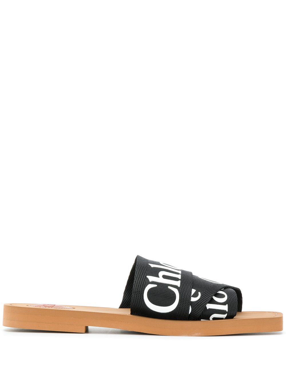 CHLOÉ Logo Strap Slide Sandals