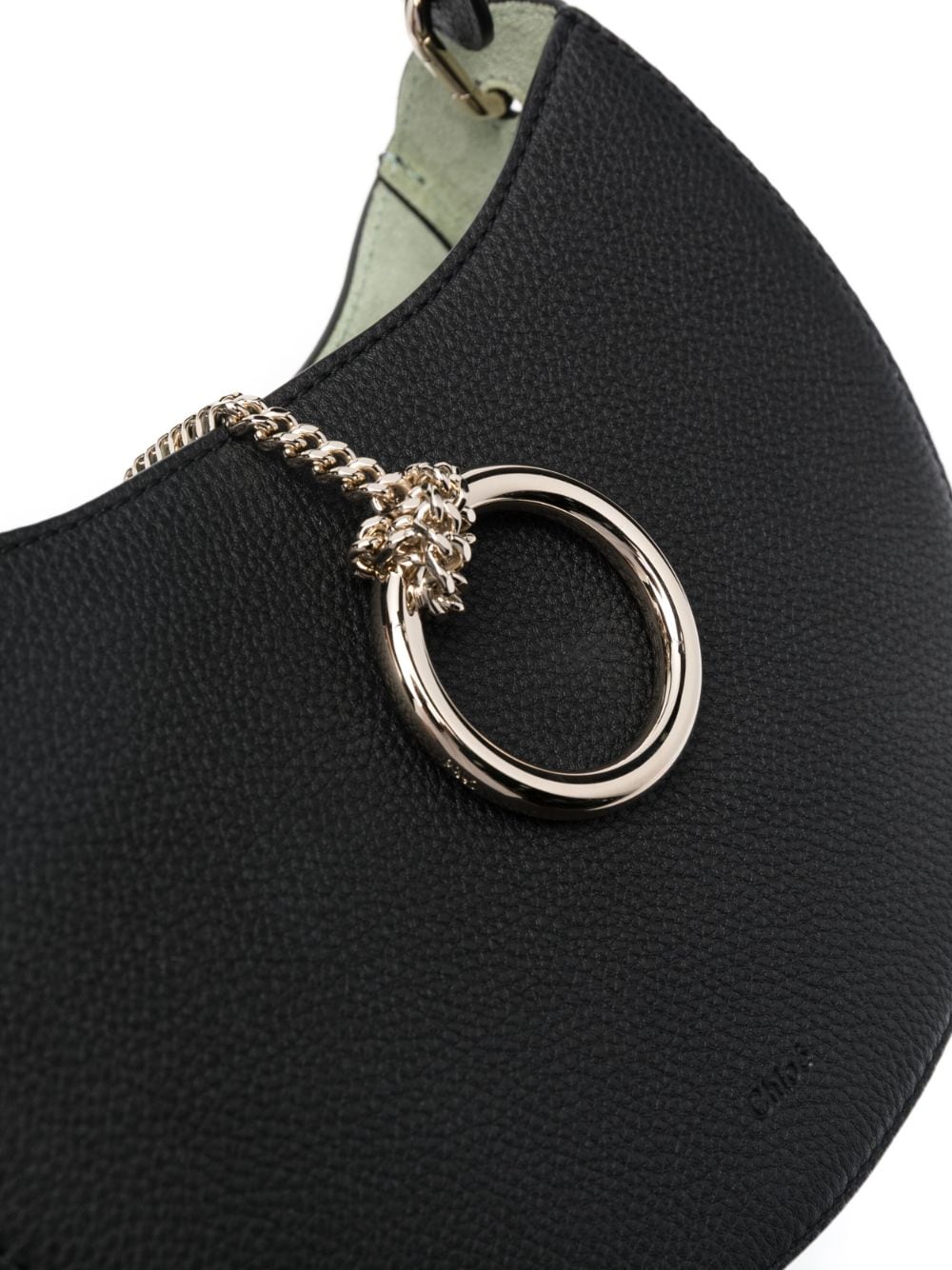 CHLOÉ Mini Ring-Embellished Leather Crossbody Handbag