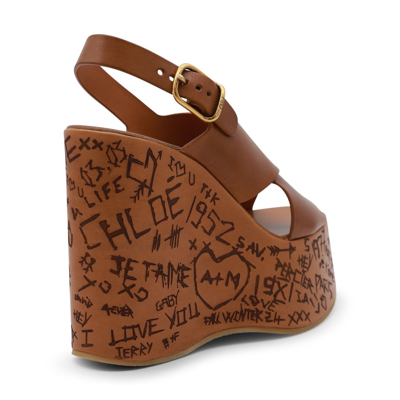 CHLOÉ Maxime Leather Wedge Sneakers for Women