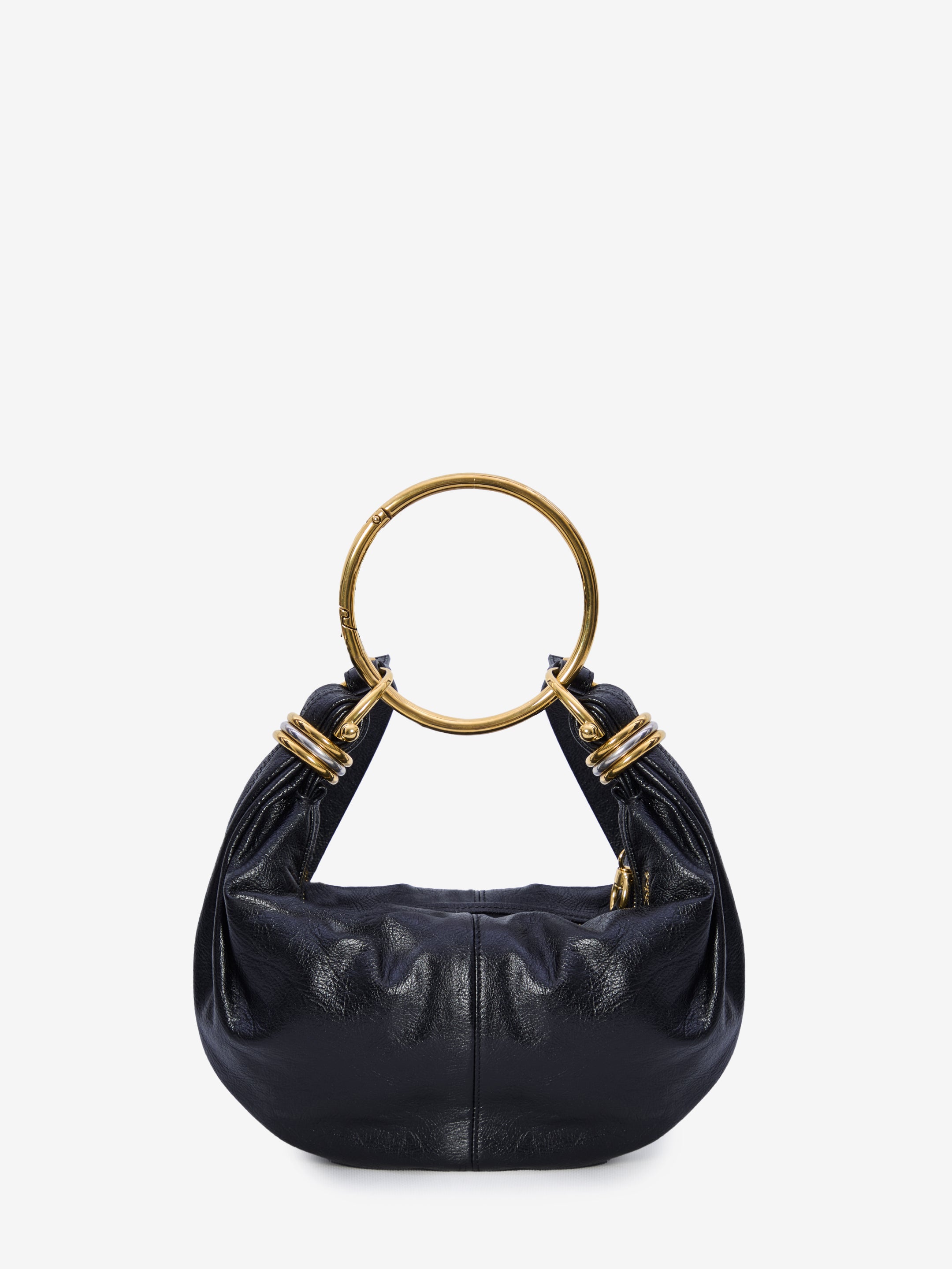 CHLOÉ Mini Grained Leather Hobo Handbag