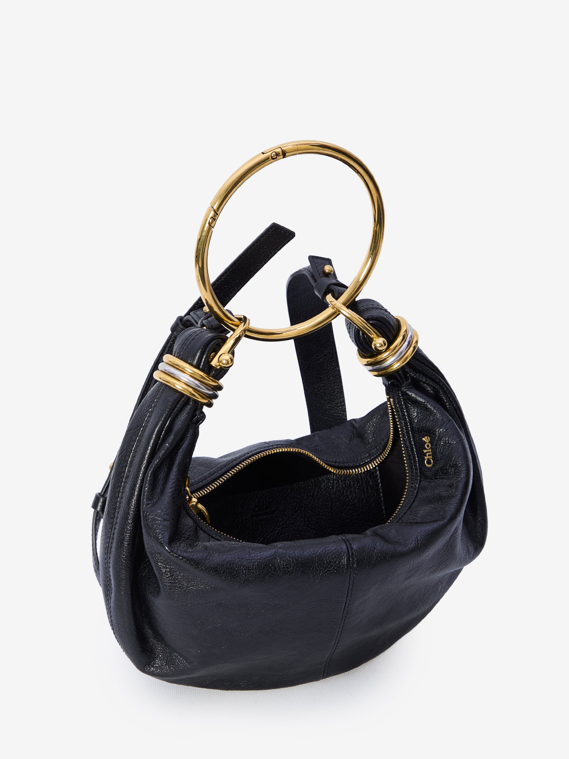 CHLOÉ Mini Grained Leather Hobo Handbag