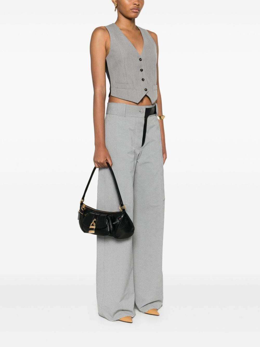 CHLOÉ Mini Shoulder Handbag with Golden Accents