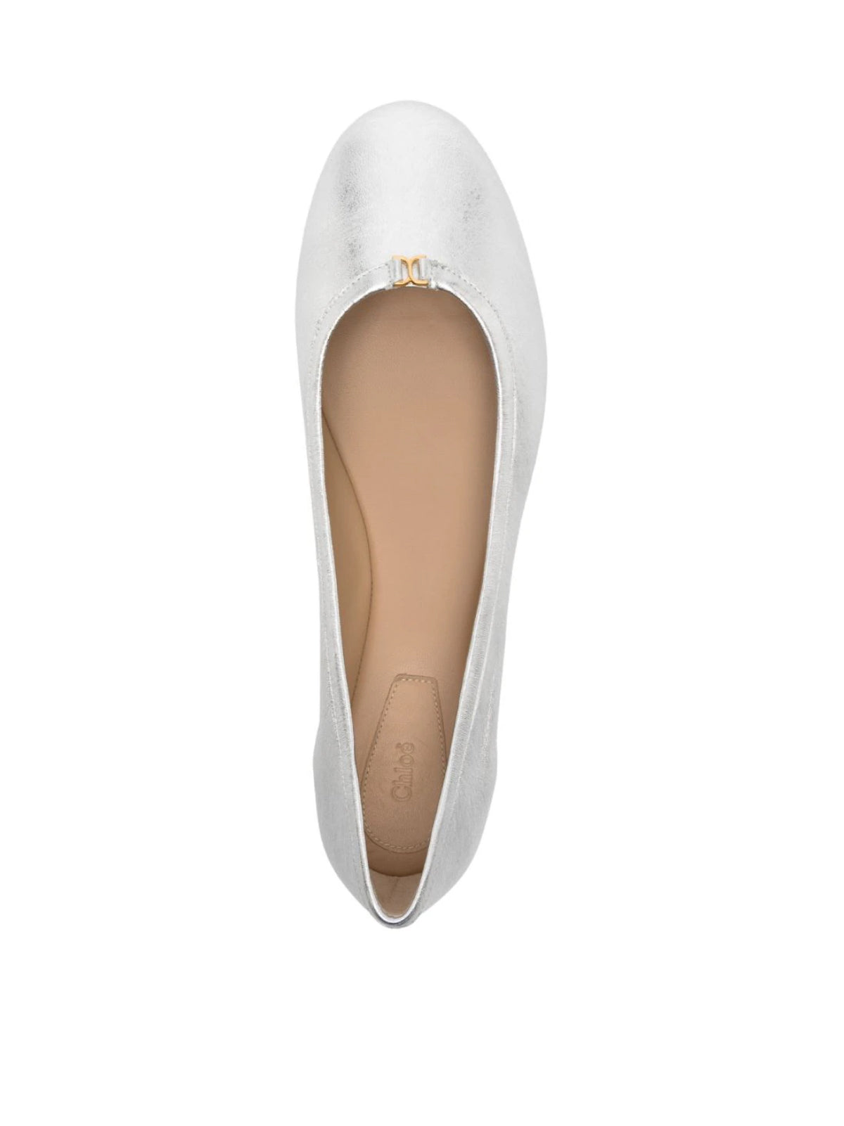 CHLOÉ Metallic Leather Ballerina Flats for Women