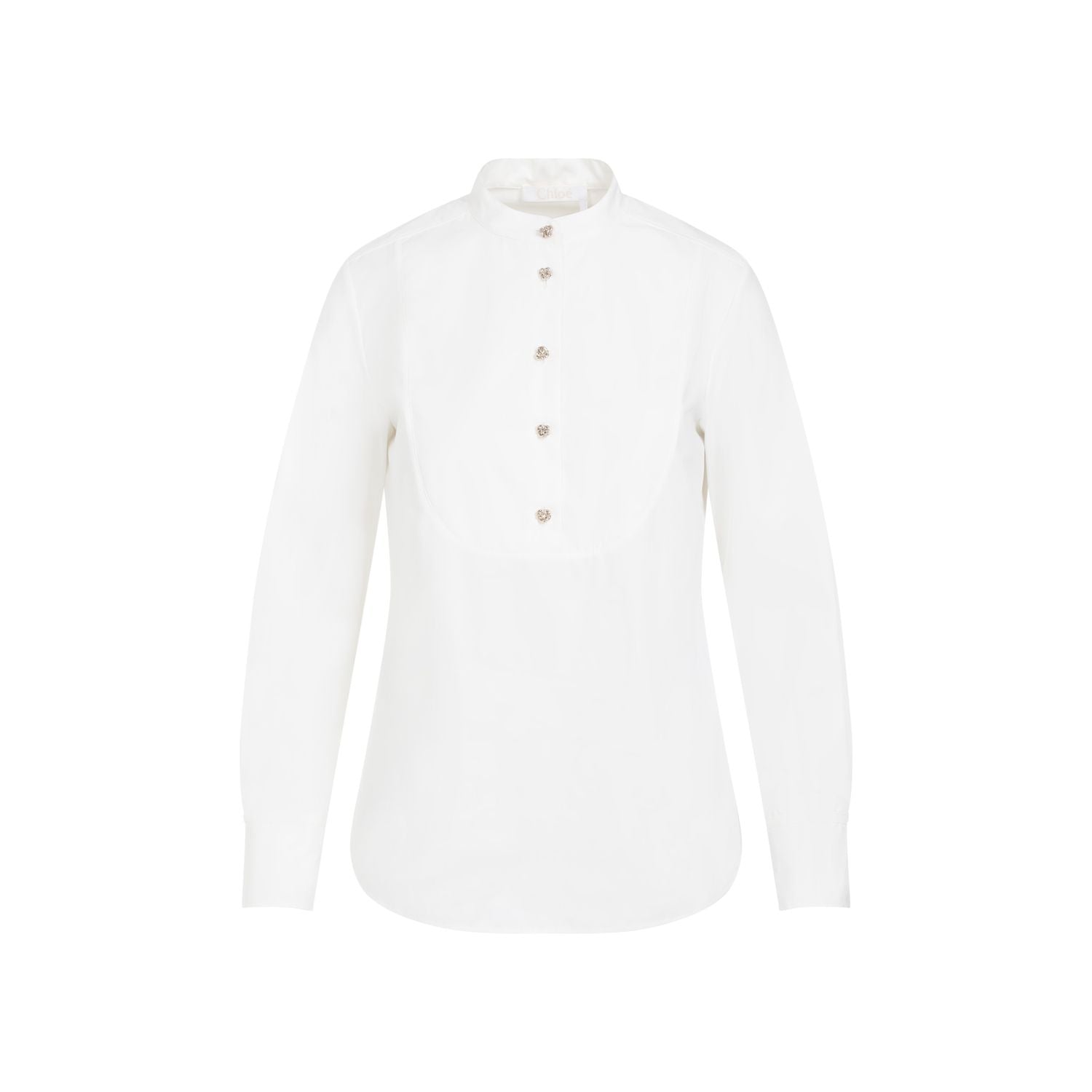 CHLOÉ Embellished Cotton Poplin Shirt