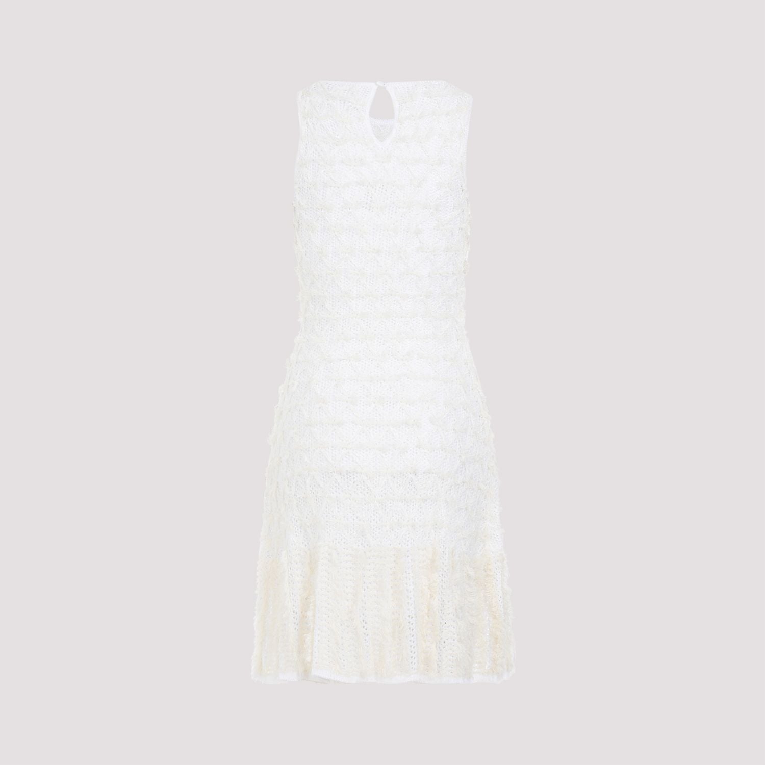 CHLOÉ Viscose Mini Dress with Silk and Cashmere Blend