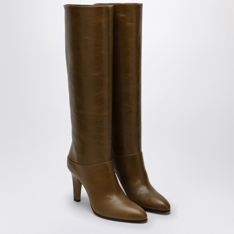 CHLOÉ Vintage-Effect Leather High Boots for Women