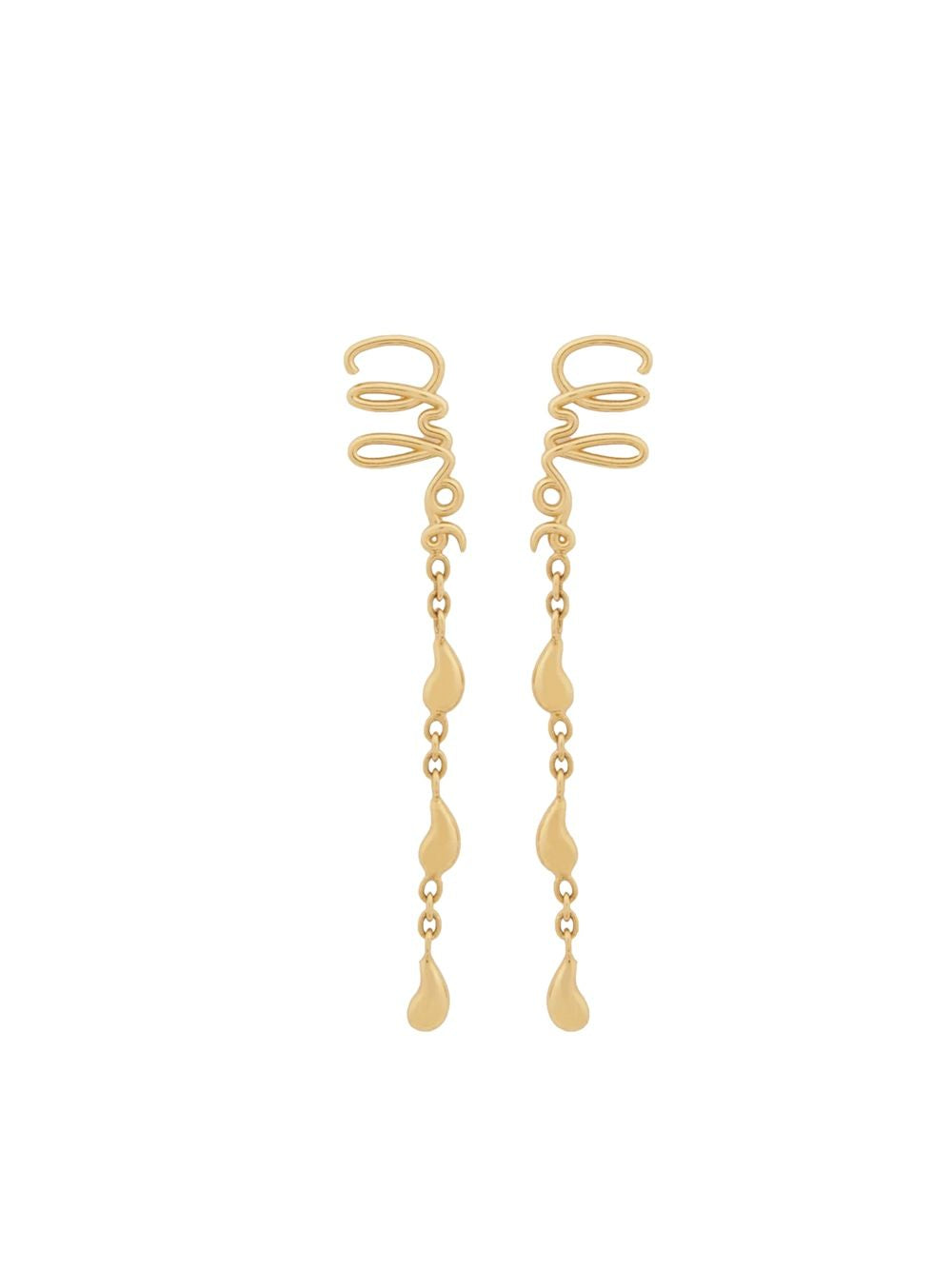 CHLOÉ Mini Gold Brass Earrings