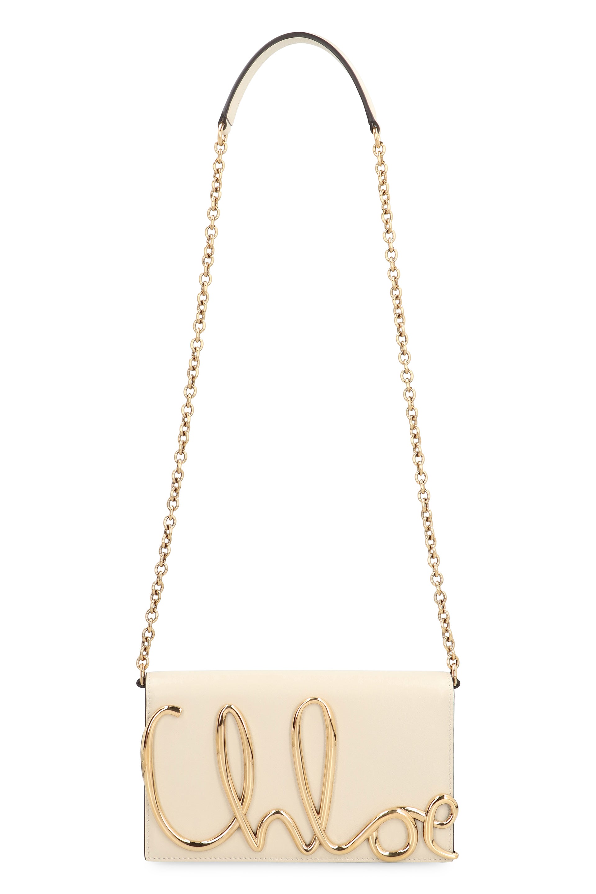 CHLOÉ Elegant Shoulder Handbag with Maxi Logo - 23 cm