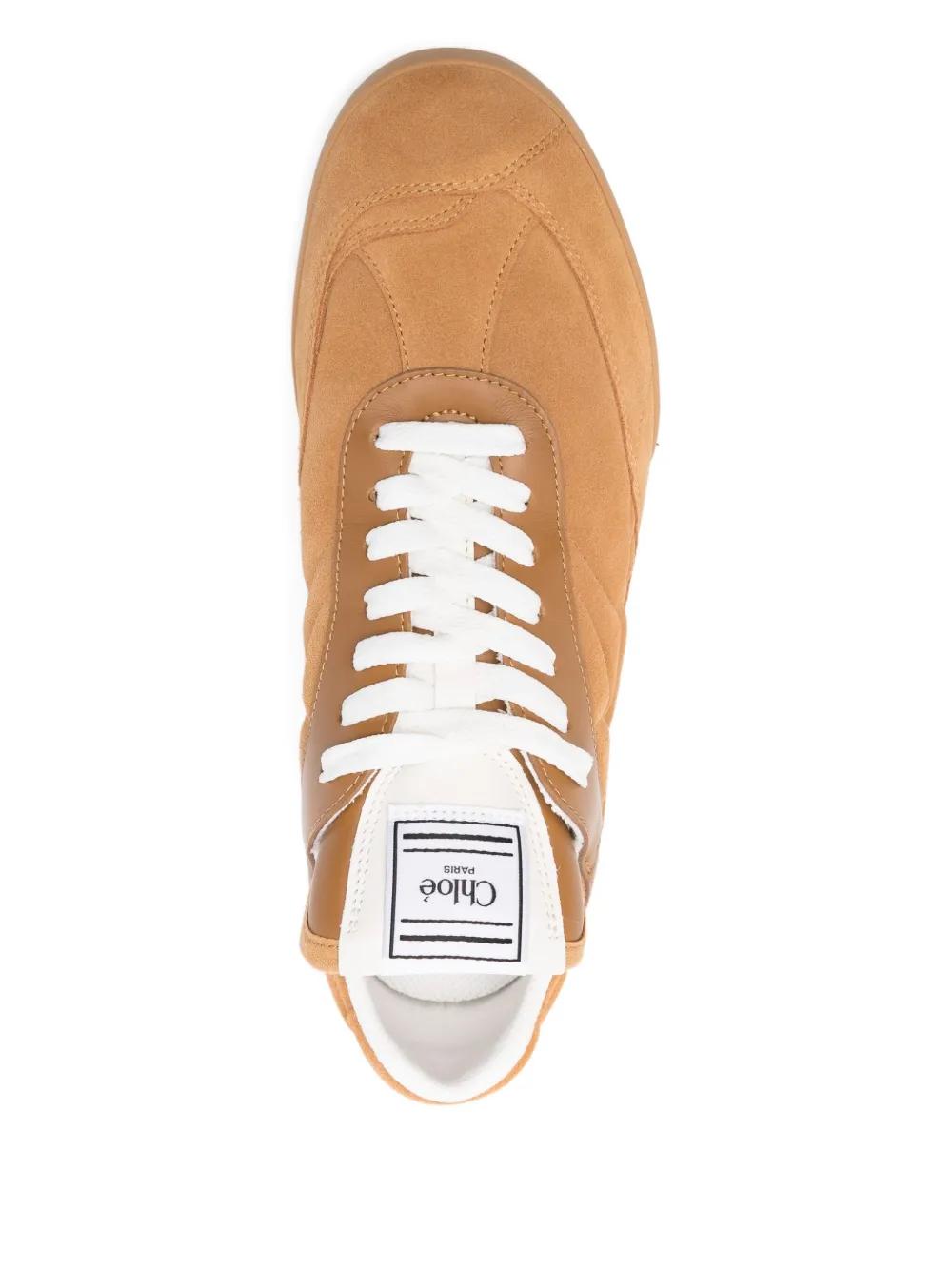 CHLOÉ Kick Suede Sneakers with Internal Wedge