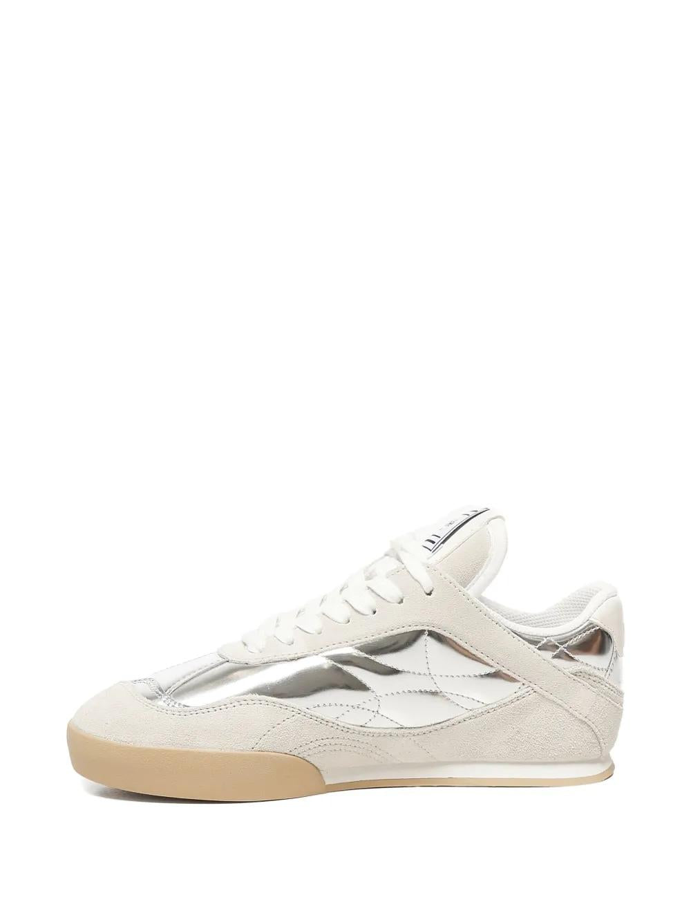 CHLOÉ Metallic-Panelled Kick Sneakers for Women - Size 9
