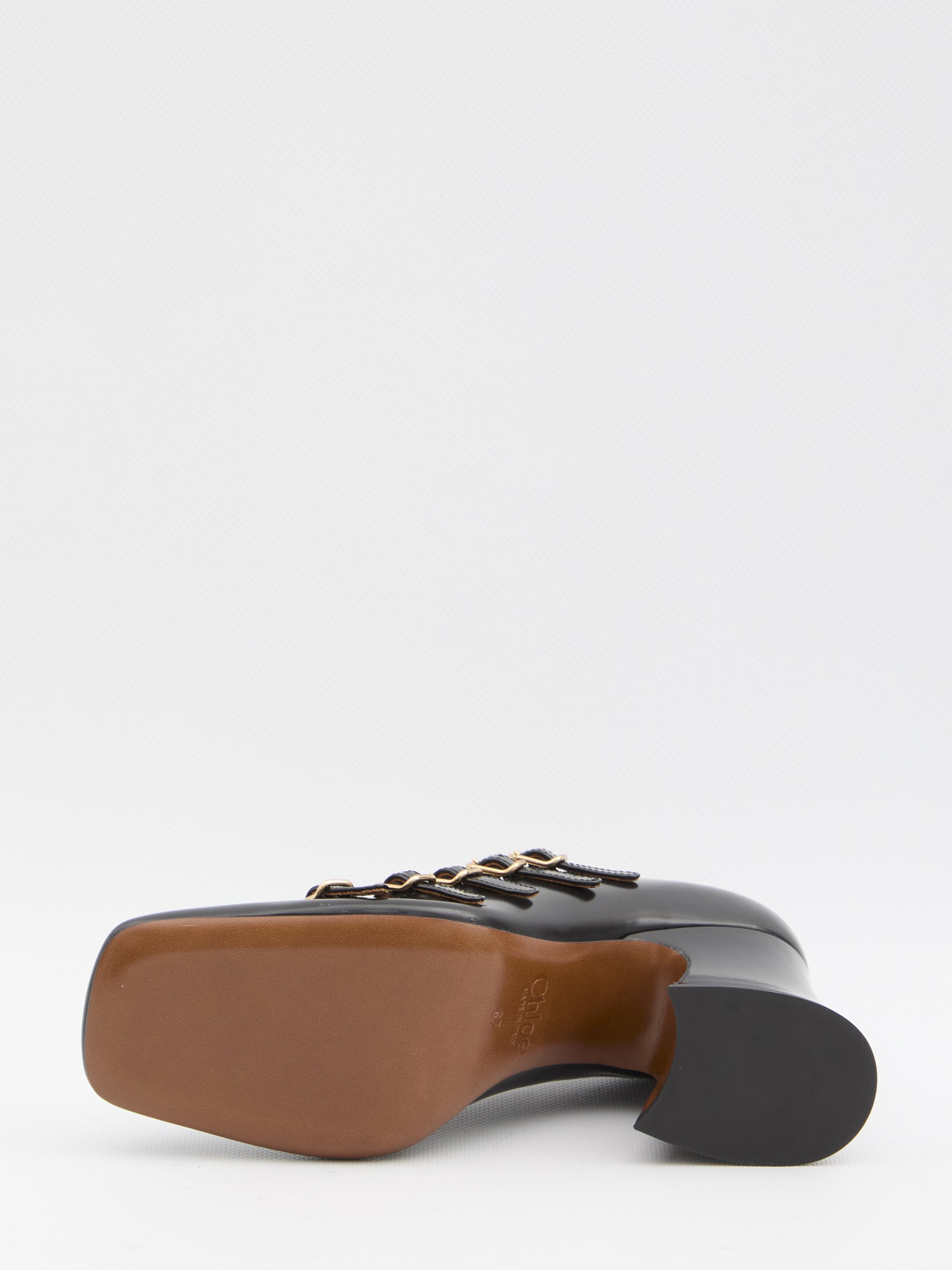 CHLOÉ Leather Pumps with Block Heel