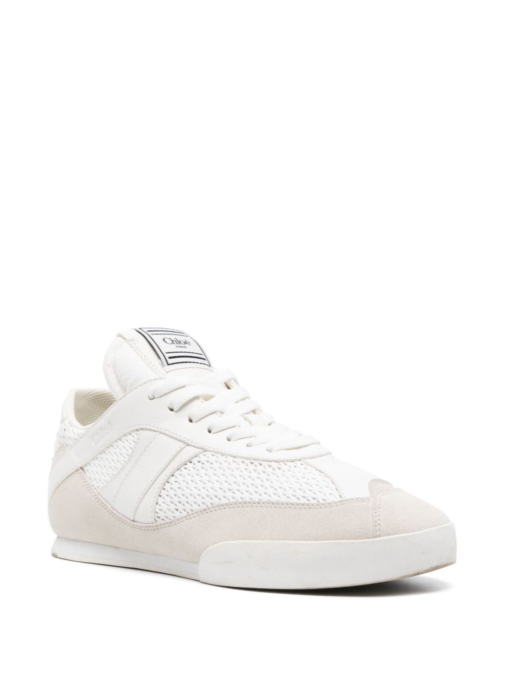 CHLOÉ Kick Suede and Recycled Tissue Sneakers