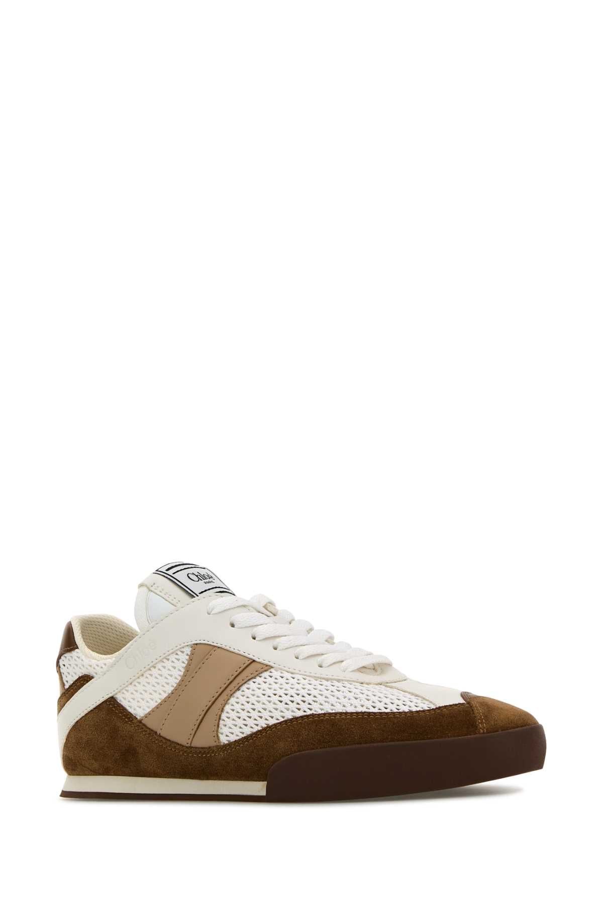 CHLOÉ Natural Brown Camel Sneakers for Women