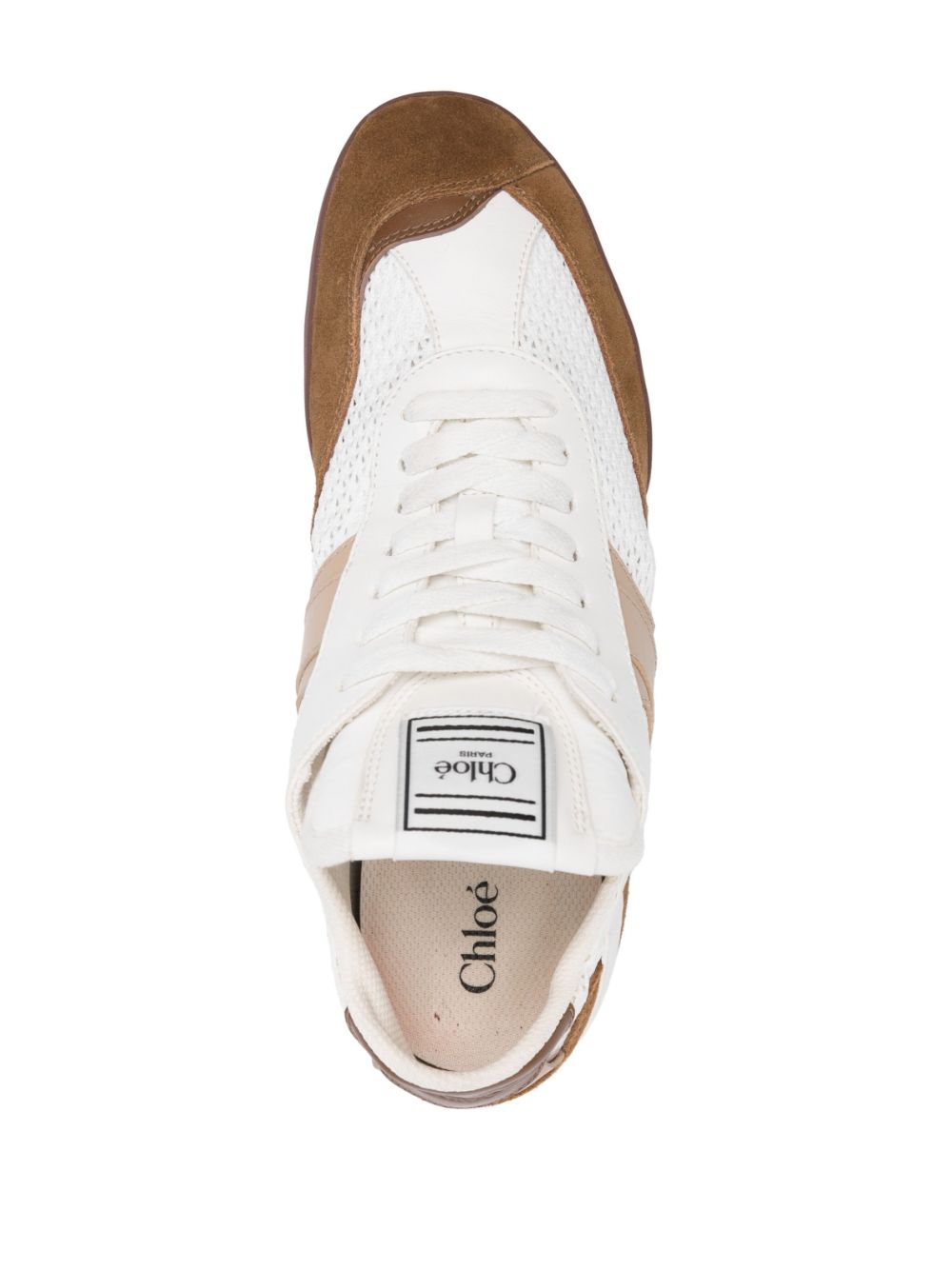 CHLOÉ Kick Sneaker with Recycled Mesh and Leather, 2 cm Heel
