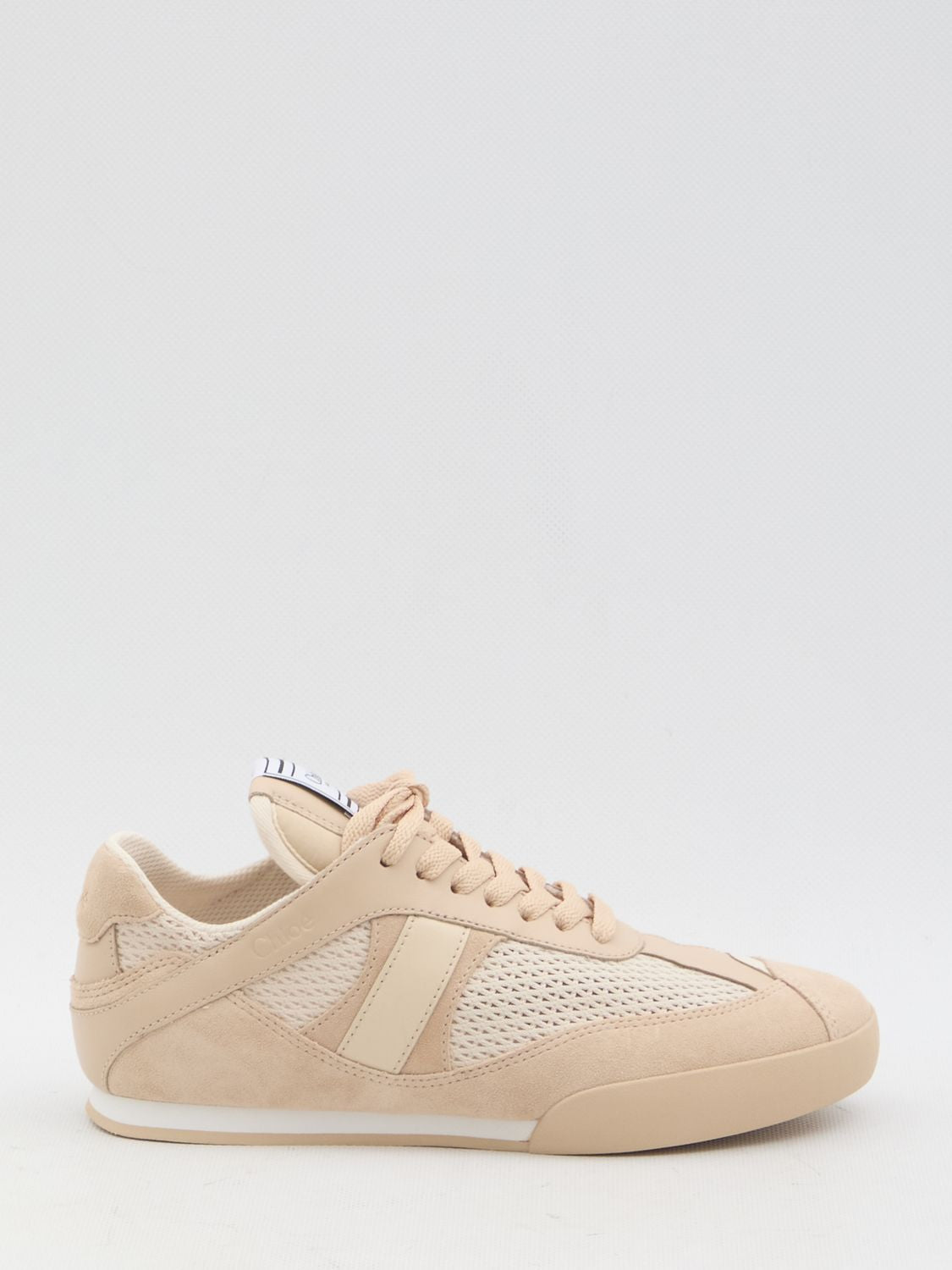 CHLOÉ Kick Mini Sneaker in Mesh and Leather