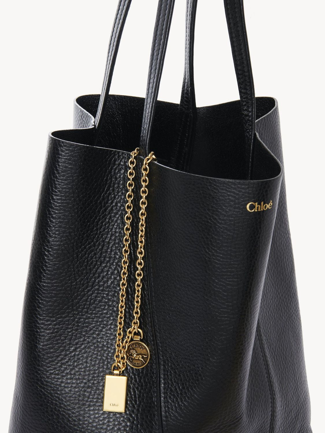 CHLOÉ Medium Grained Leather Tote Handbag