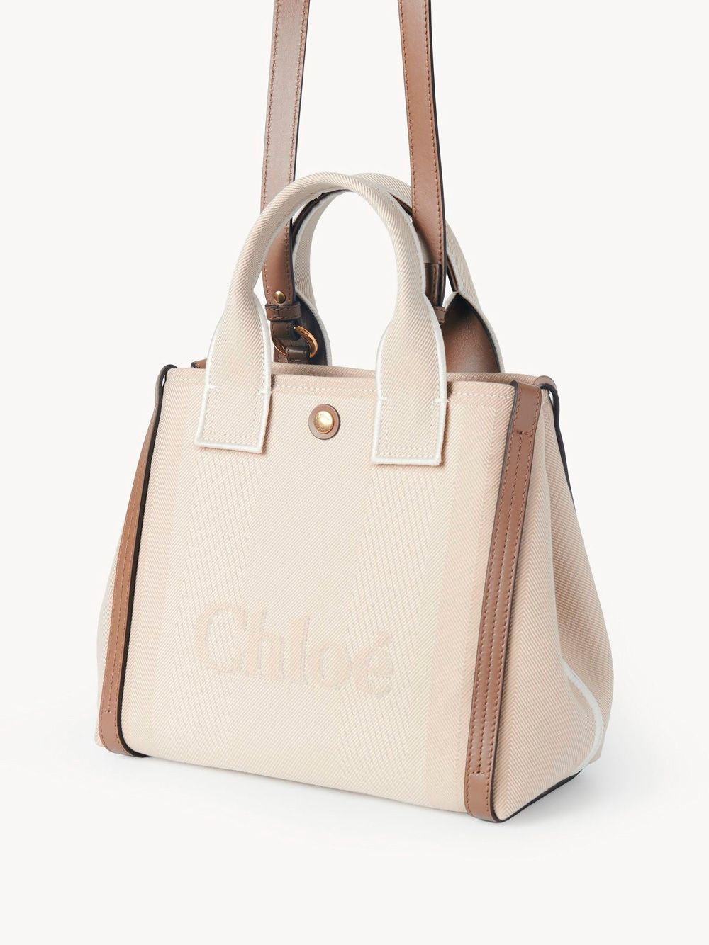 CHLOÉ Mini Multicolored Canvas Carry Shopping Handbag