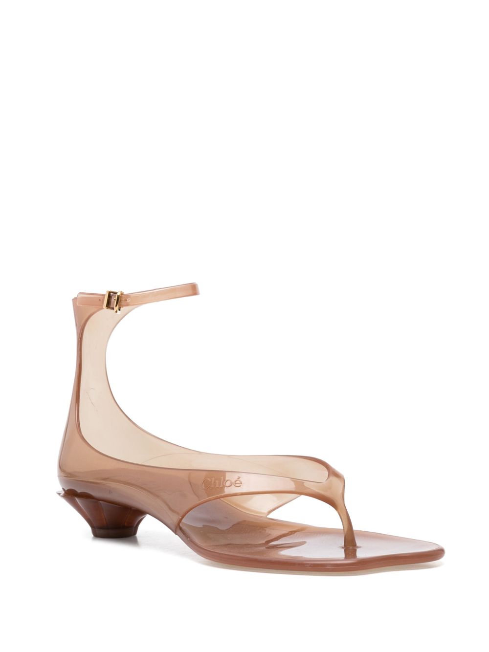 CHLOÉ Women’s Kitten Heel Buckle-Fastening Jelly Sandals