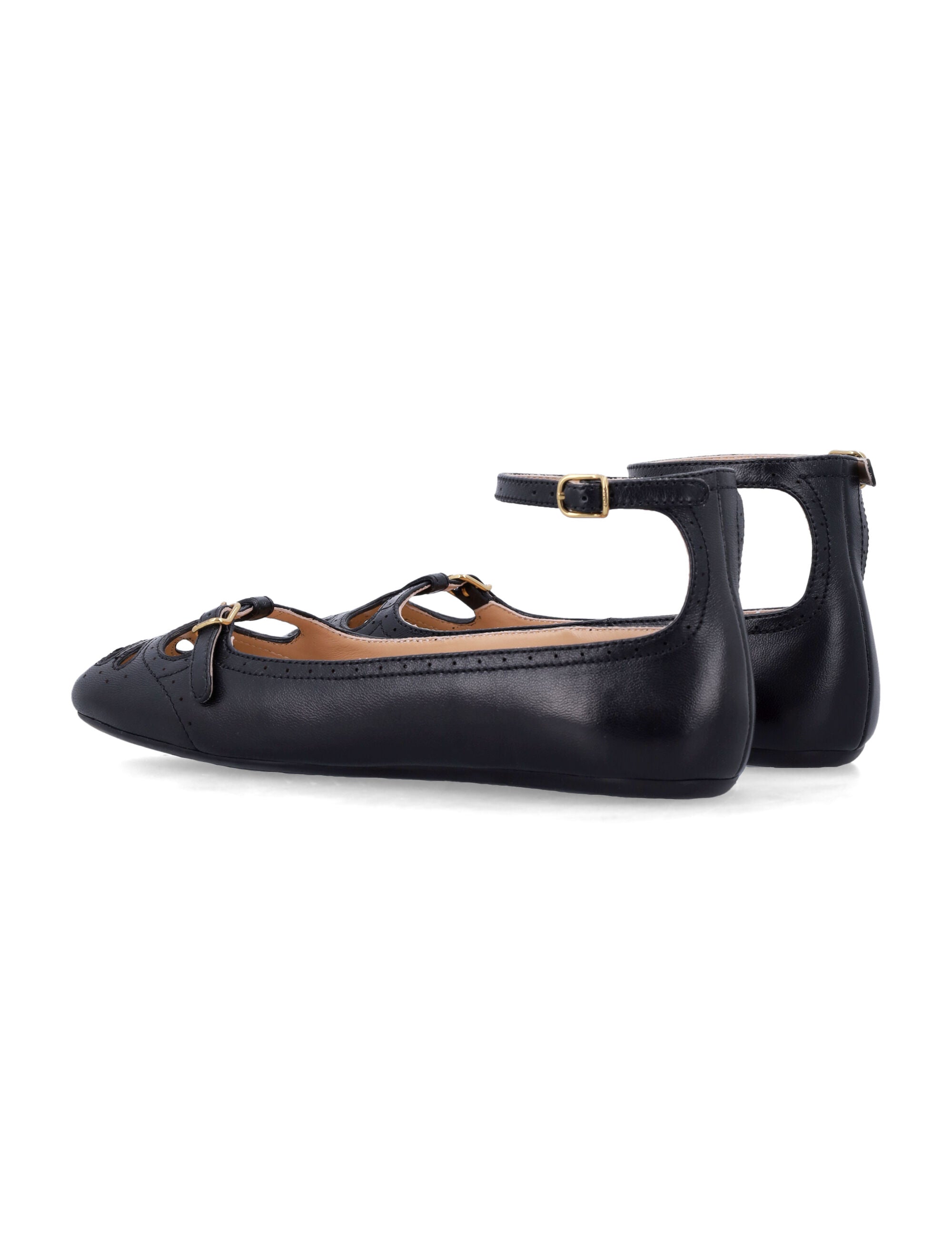 CHLOÉ Elegant Lambskin Ballerina Flats with Buckle