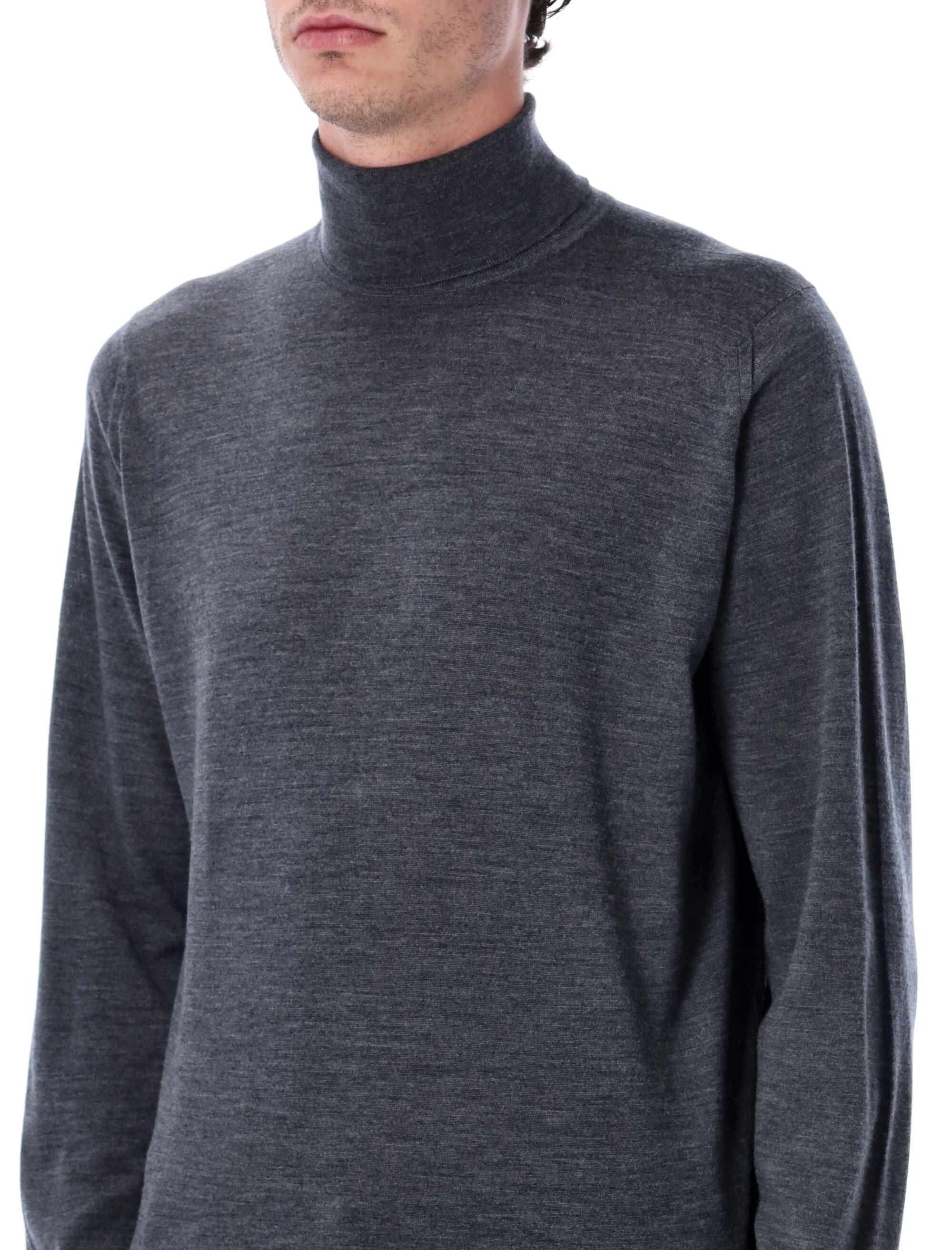 JOHN SMEDLEY Extra Fine Merino Wool Roll Neck Jumper - Size L