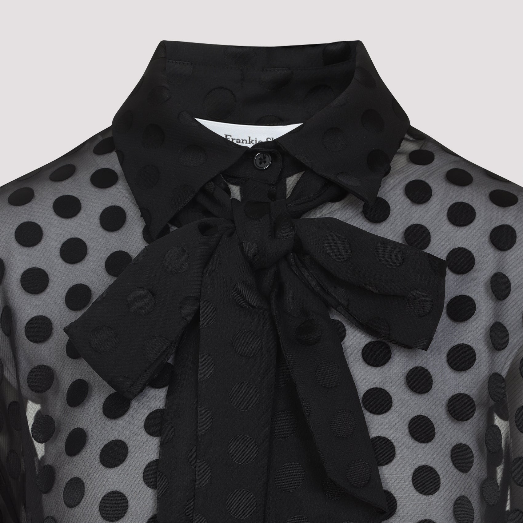 THE FRANKIE SHOP Sheer Tie-Neck Shirt with Pointed Collar - SS26
