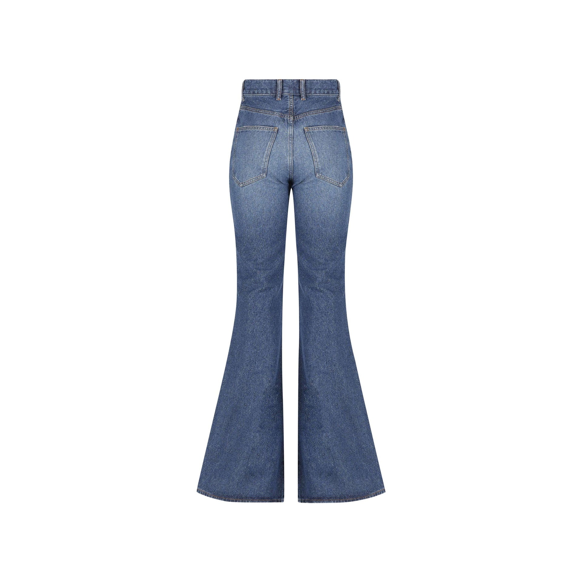 CHLOE' Elevated Cotton Denim Flared Jeans