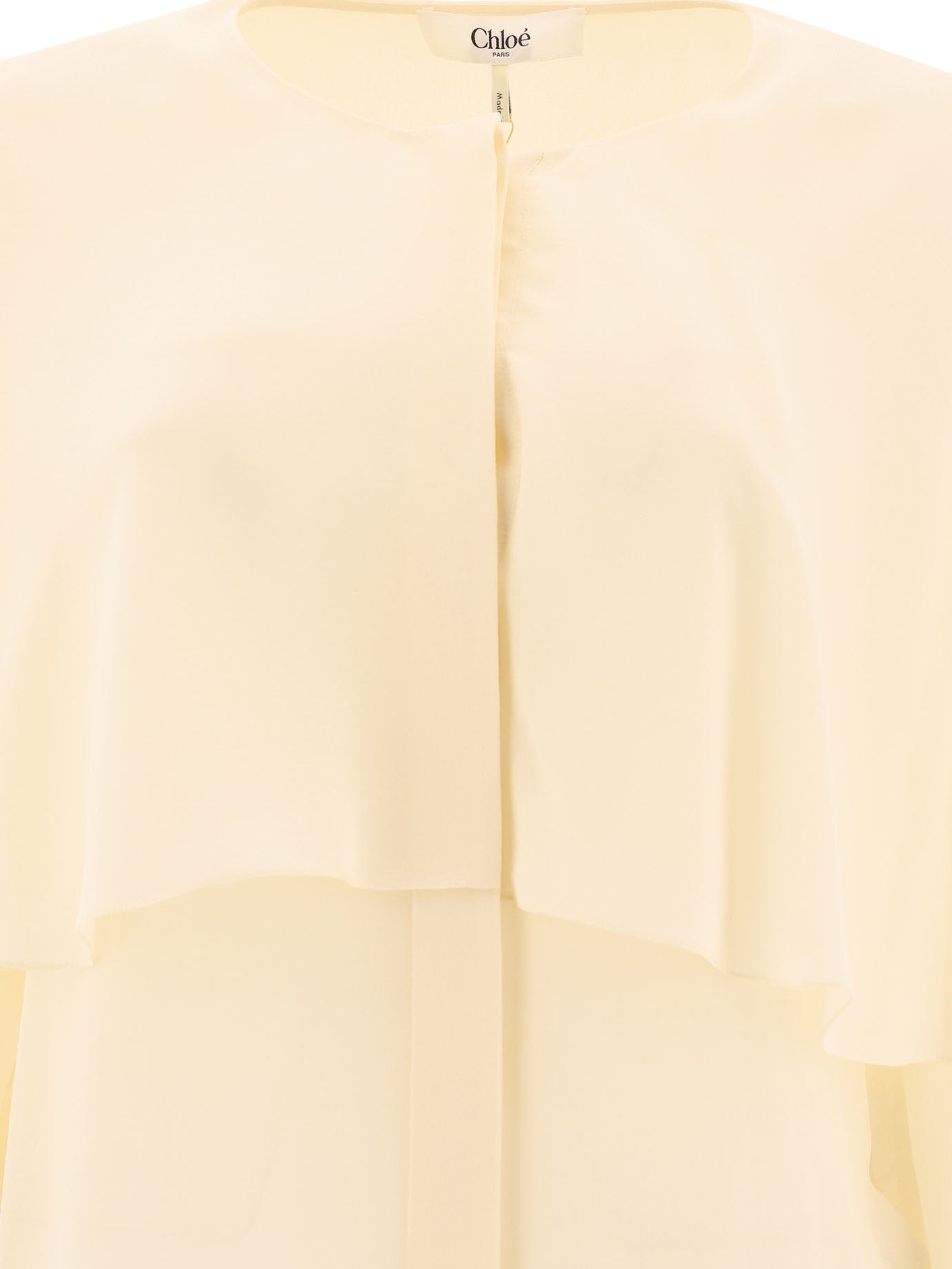 CHLOÉ Silk Georgette Blouse with Ruffled Sleeves