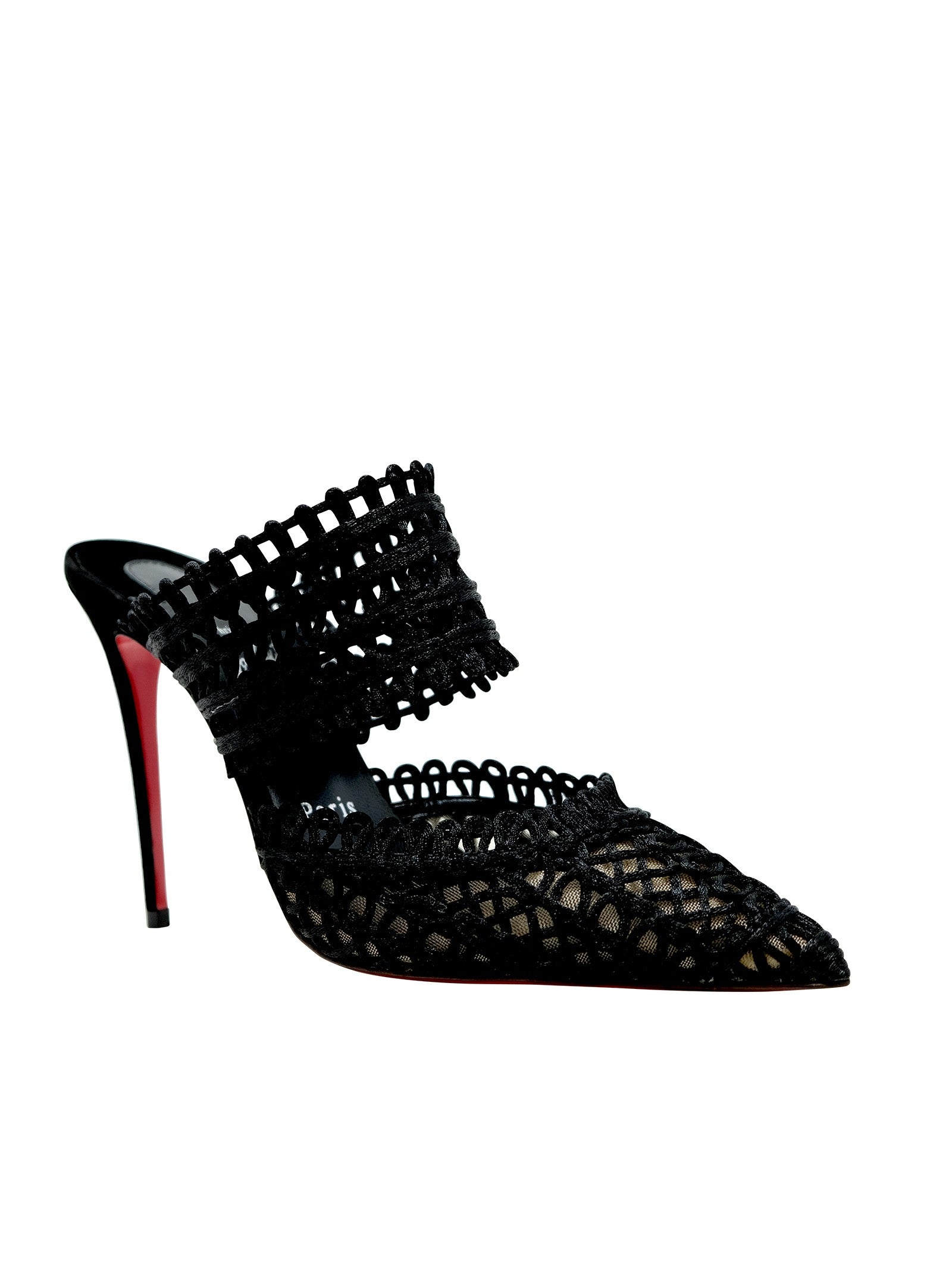 CHRISTIAN LOUBOUTIN Elegant Patent Sandals with 100 cm Heel Height