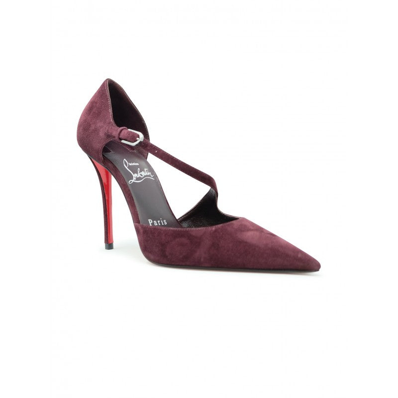CHRISTIAN LOUBOUTIN Elegant Suede Miss Ziggyta Pumps with 100mm Heel