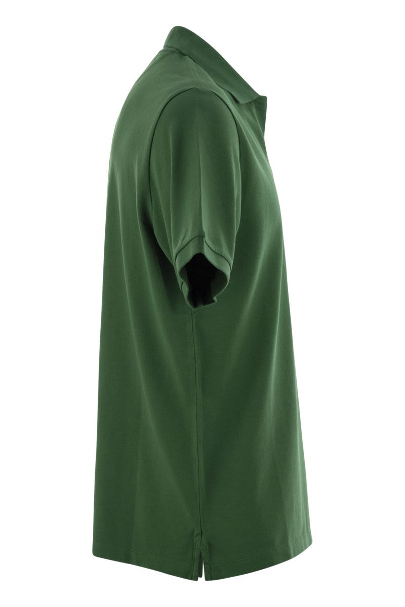 MC2 SAINT BARTH Men's Stretch Cotton Polo Shirt with Buttonless Collar