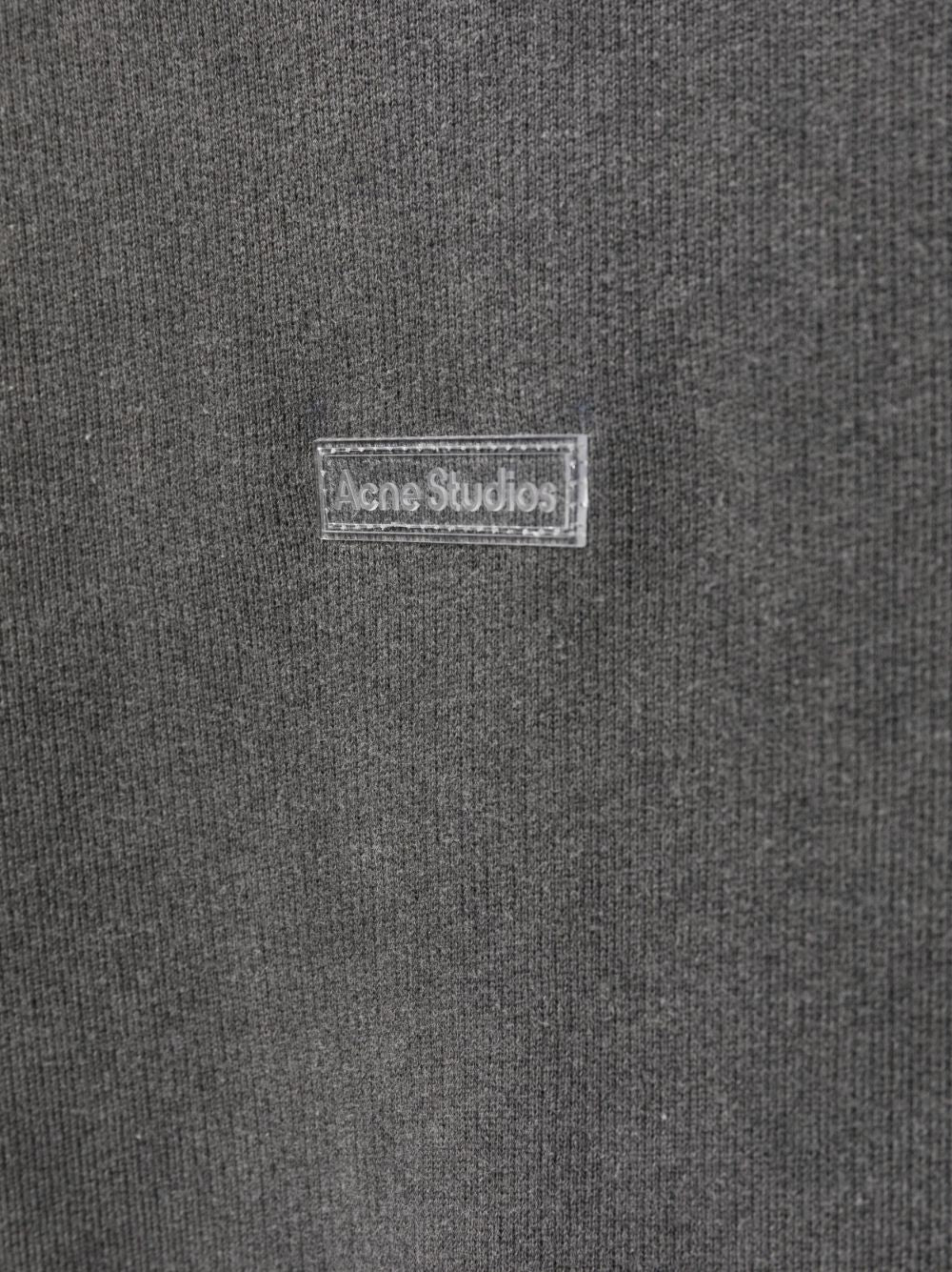 ACNE STUDIOS Cotton Hooded Sweater with Logo Patch - Men's Size