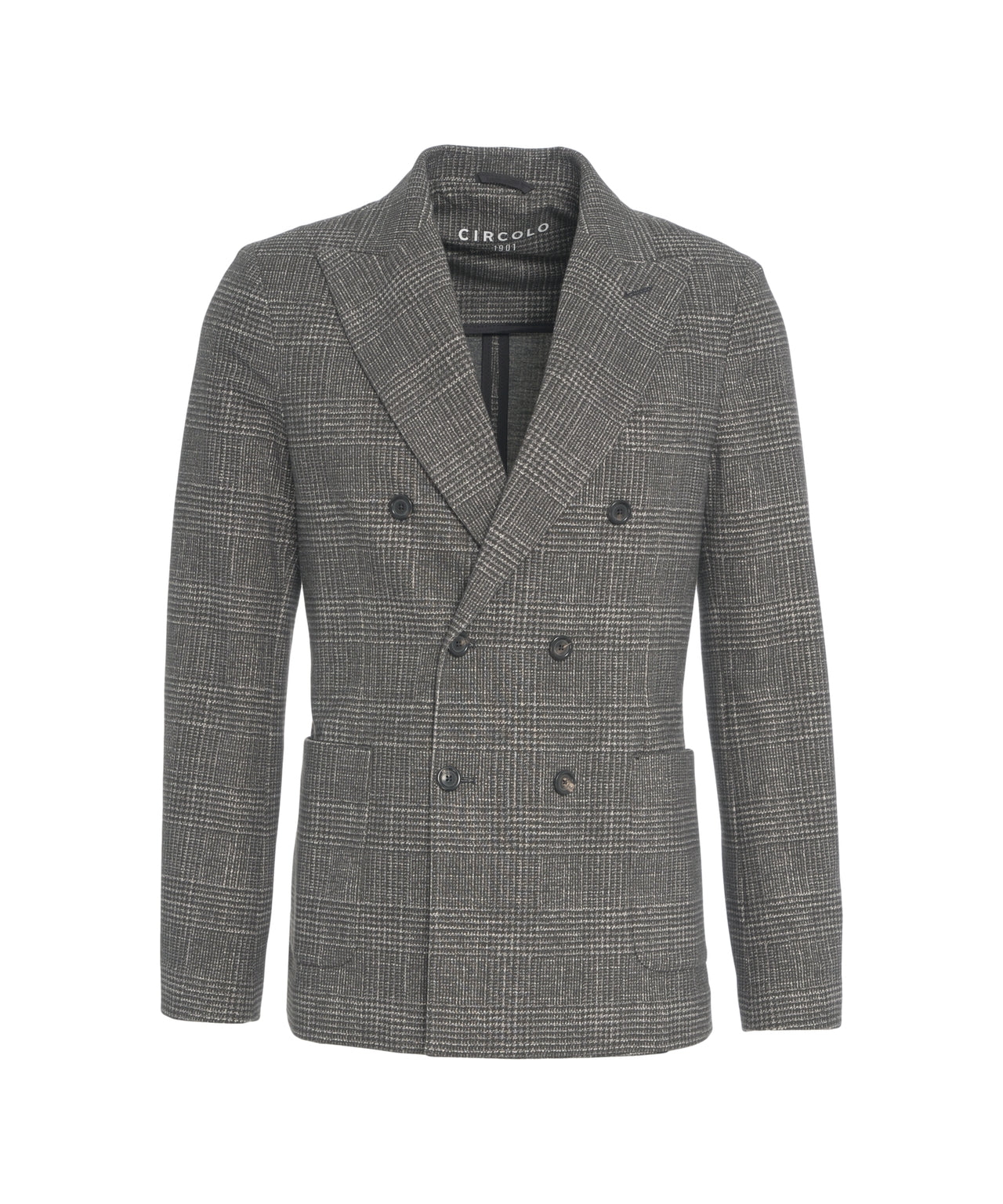 CIRCOLO 1901 Elegant Double-Breasted Glencheck Blazer